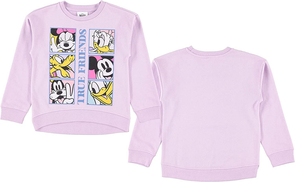Disney girls Minnie Mouse, Lion King Girls Fleece Sweatshirt and T-shirt 2 Piece Bundle Outfit Set