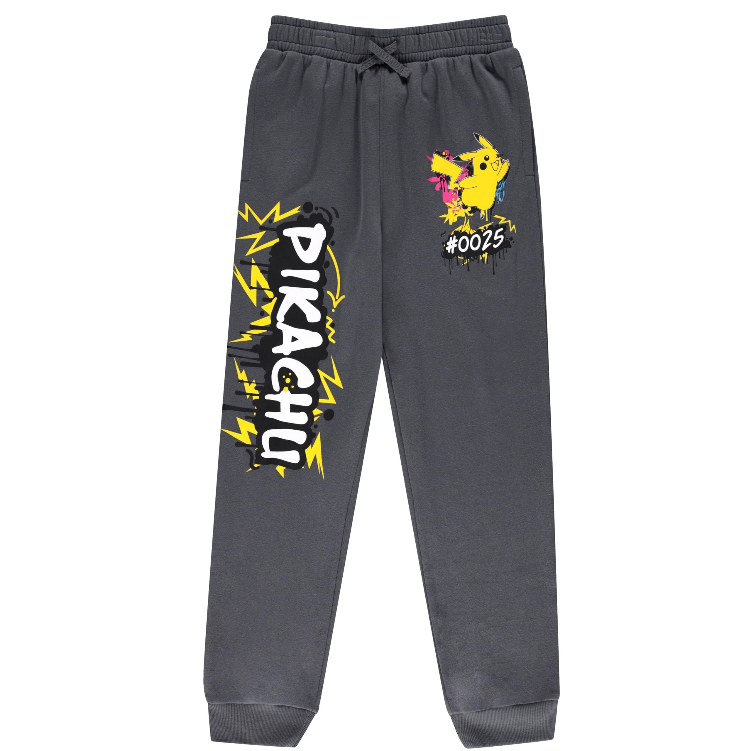 Mad Engine Pokémon Pikachu Boys’ Hoodie and Jogger Set – Graffiti Graphic 2-Piece Outfit, Sizes XS–XL