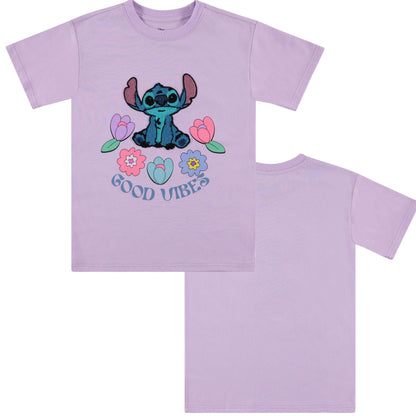 Disney Lilo and Stitch Girls Short Sleeve T-Shirt- Stitch Girls Tee Sizes 4-16