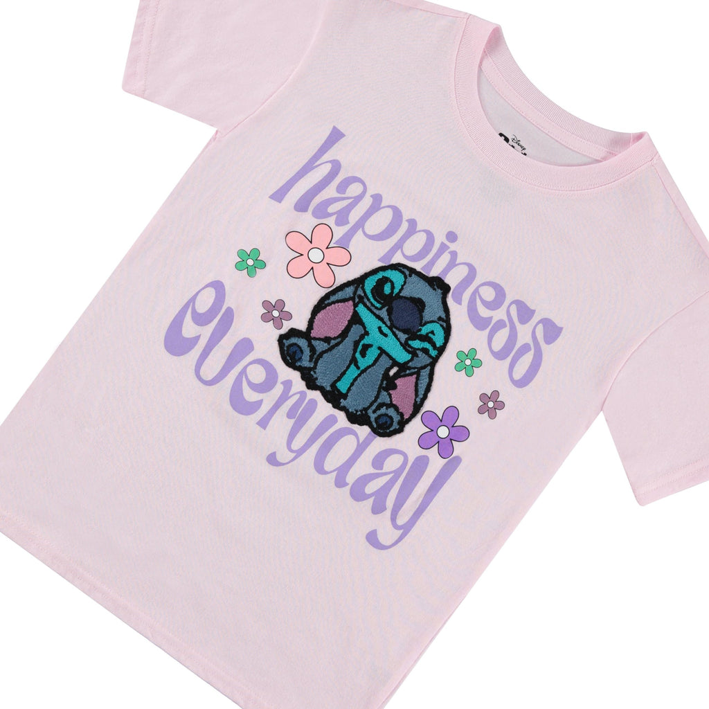 Disney Lilo and Stitch Girls Short Sleeve T-Shirt- Stitch Girls Tee Sizes 4-16