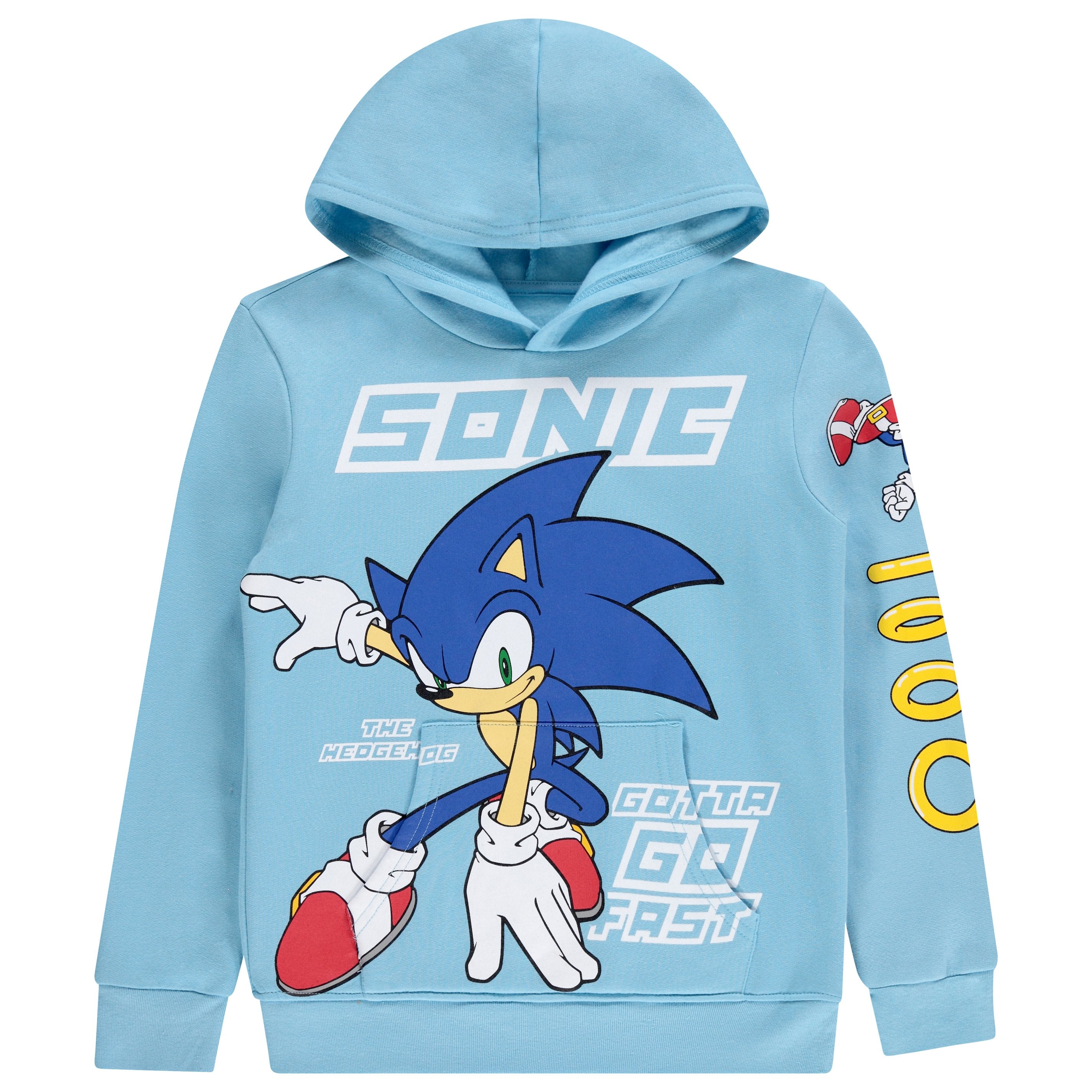 Boys Sonic The Hedgehog Hoodie and Shorts 2-Piece Set - Sonic Shorts and Hoodie Clothing Set