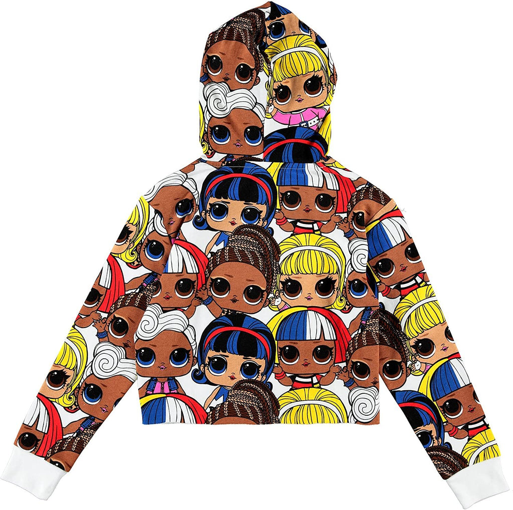 L.O.L. Surprise! Girls All Over Print Hoodie- Raw Edge Skimmer Hoodie Sizes 4-20