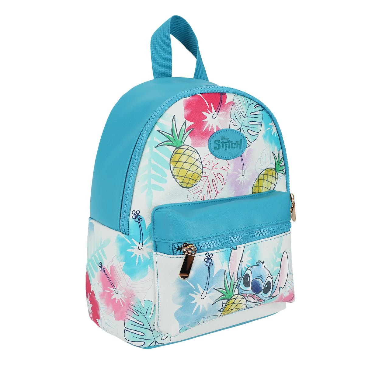 Lilo & Stitch Stitch With Pineapple 10.6" White Mini Cartoon Character Backpack