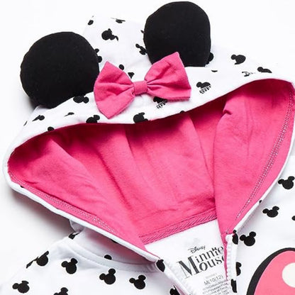 Disney Girls' Minnie Hoodie with Bow and Ears- Toddler, Little and Big Girl Sizes 18M-16