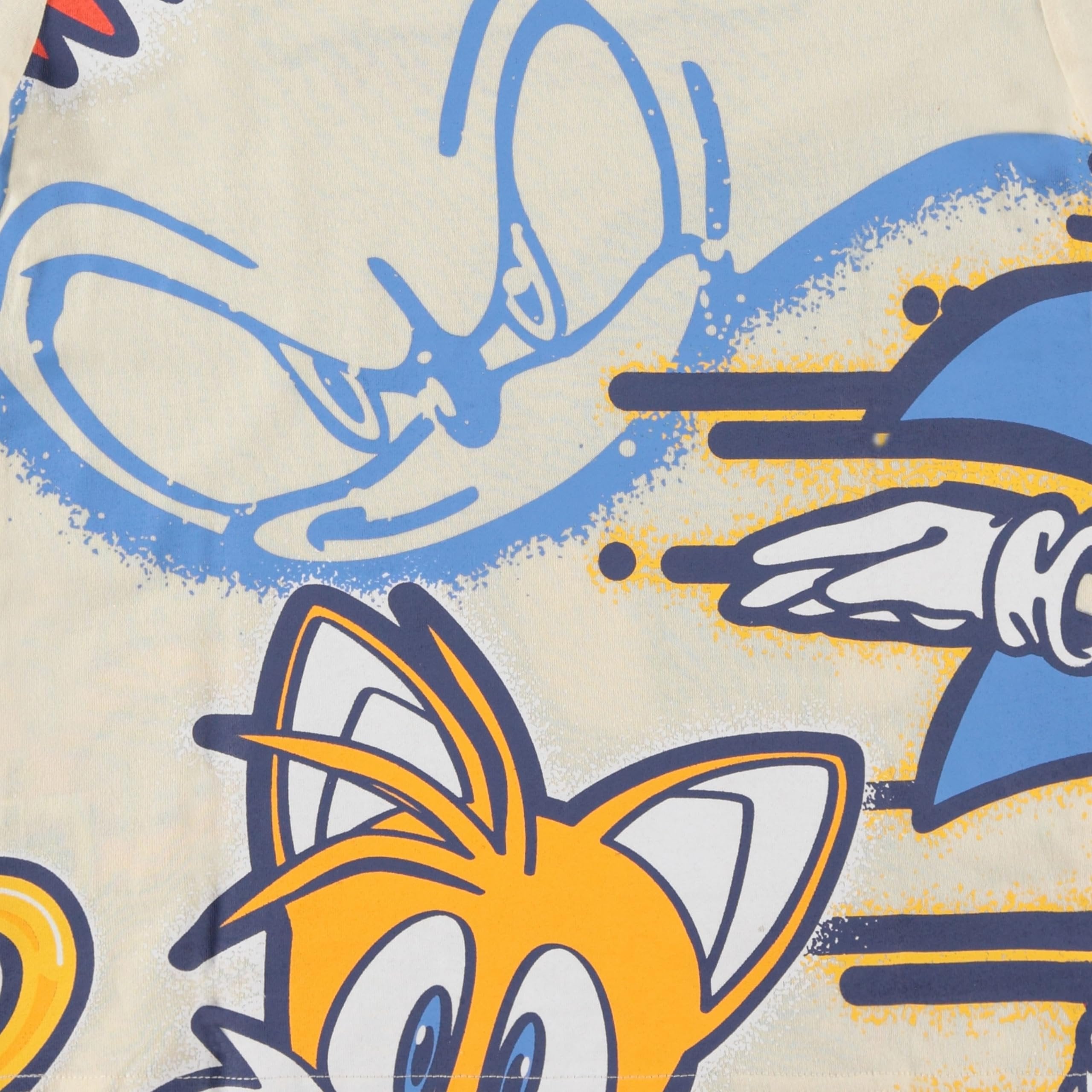 Boys Sonic the Hedgehog T-Shirt Sega Graphic Short Sleeve Crewneck Tee Little Big Boys