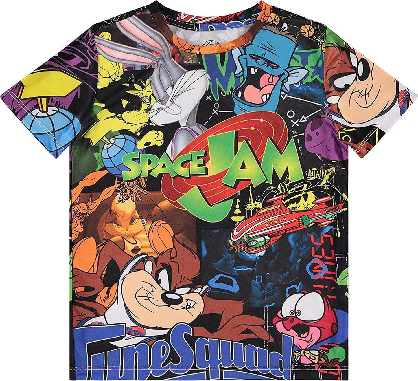 Space Jam A New Legacy Boys Short Sleeve T-Shirt- Looney Tunes Tune Squad Bugs Bunny Group T-Shirt