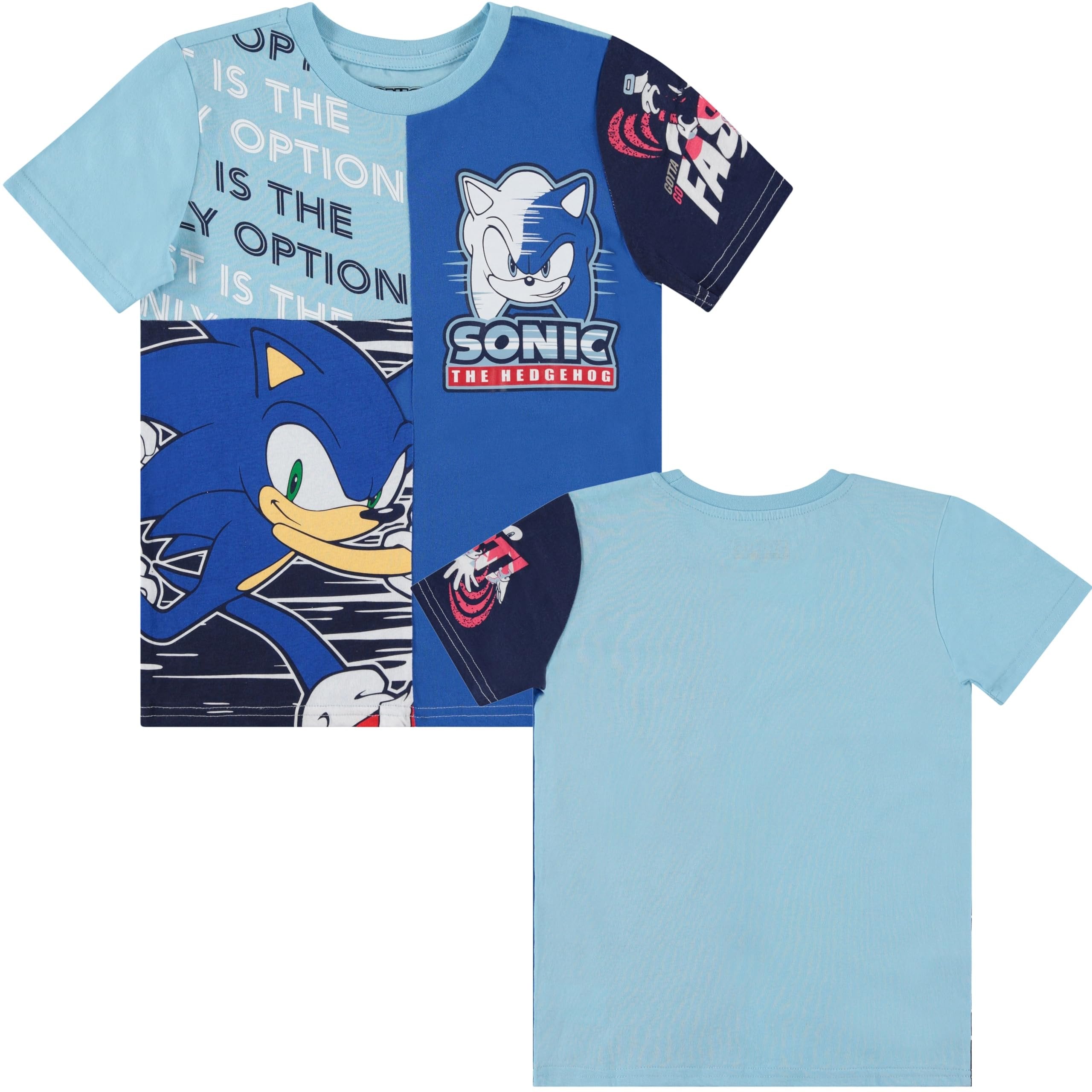 Boys Sonic the Hedgehog T-Shirt Sega Graphic Short Sleeve Crewneck Tee Little Big Boys