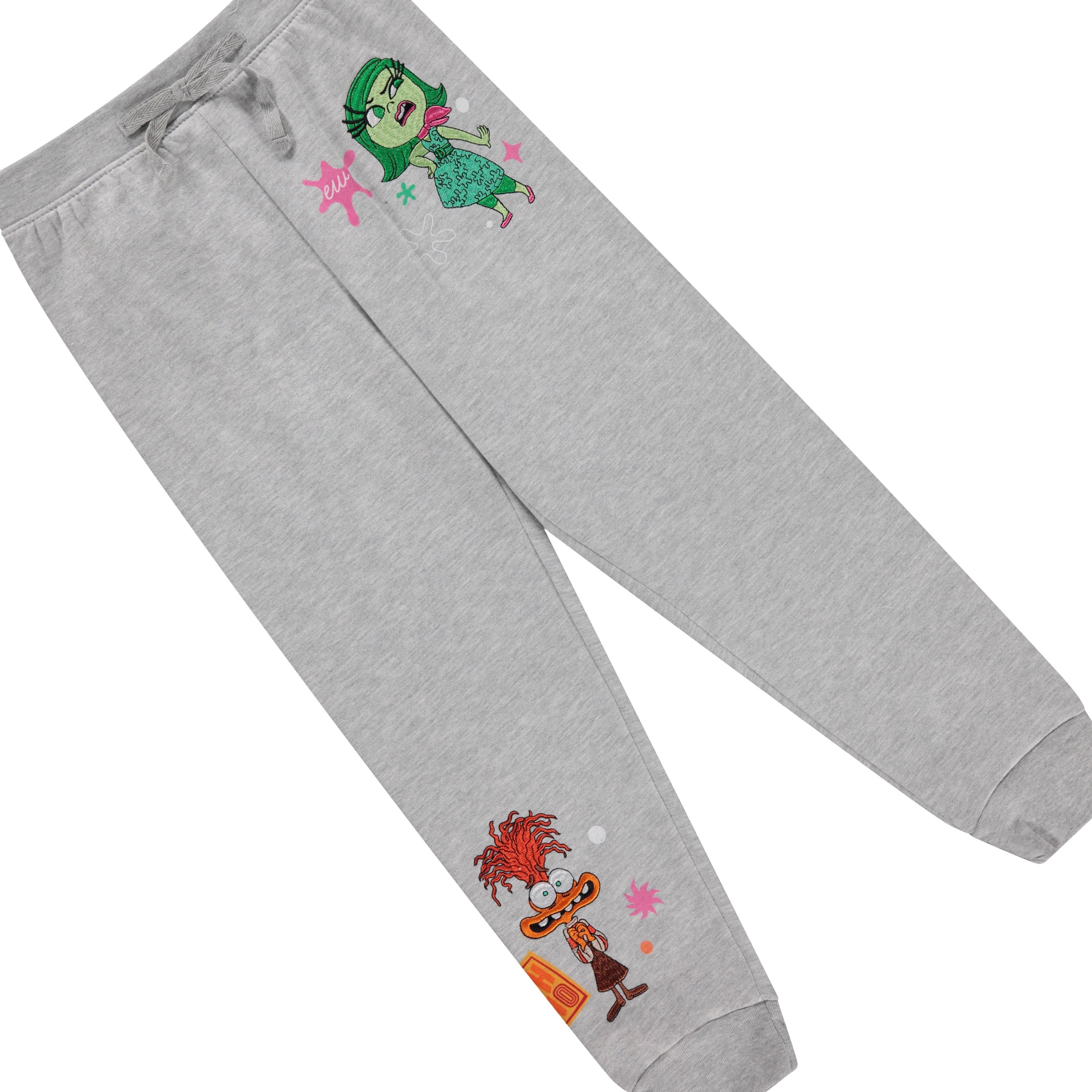Disney Movie Inside Out Girls Jogger Sweatpants Emotions in Motion, Little and Big Girls Sizes 4-16