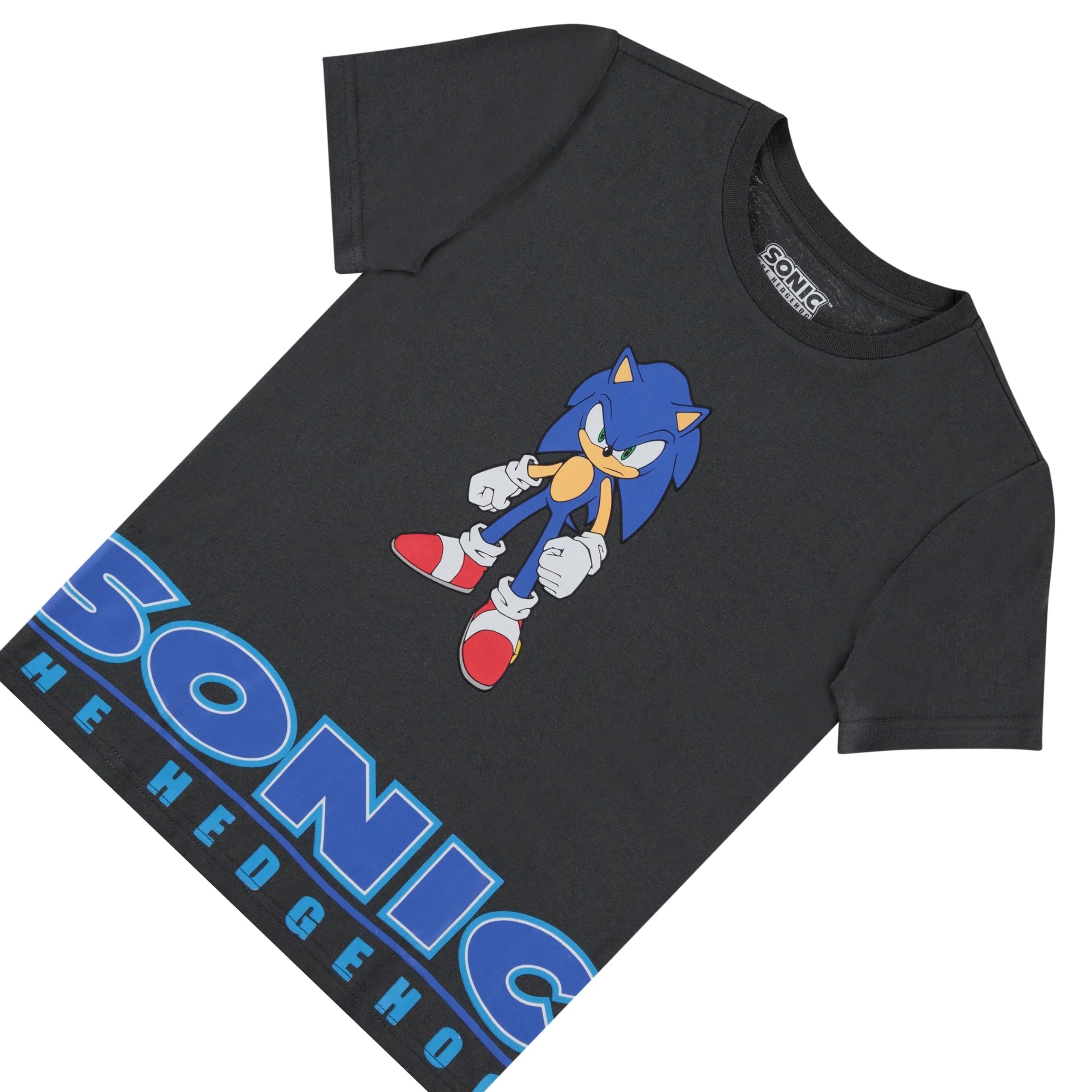 Boys Sonic the Hedgehog T-Shirt Sega Graphic Short Sleeve Crewneck Tee Little Big Boys