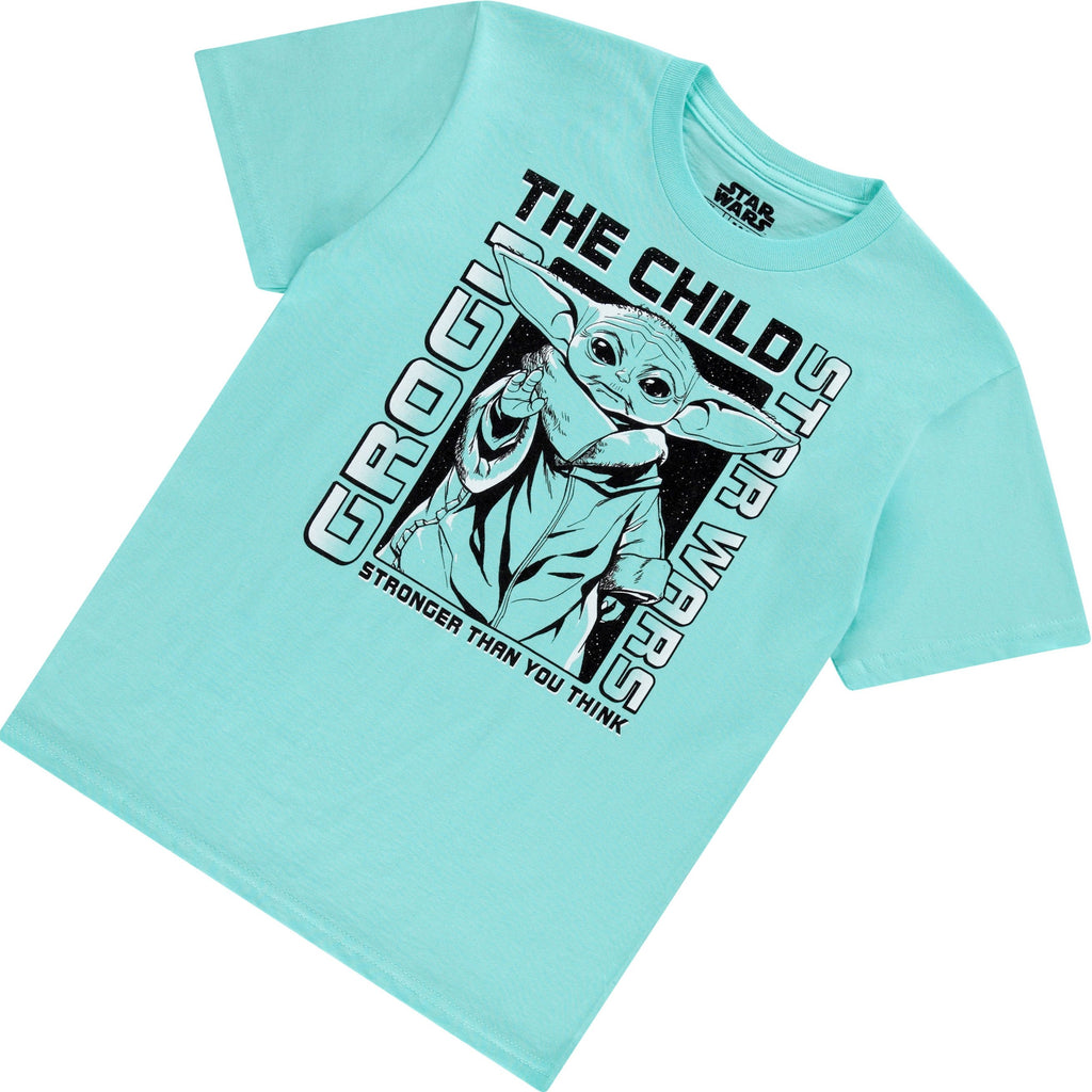 STAR WARS Boys Baby Yoda T-Shirt - Mandalorian The Child Boys Boys Short Sleeve T-Shirt- Air Brushed