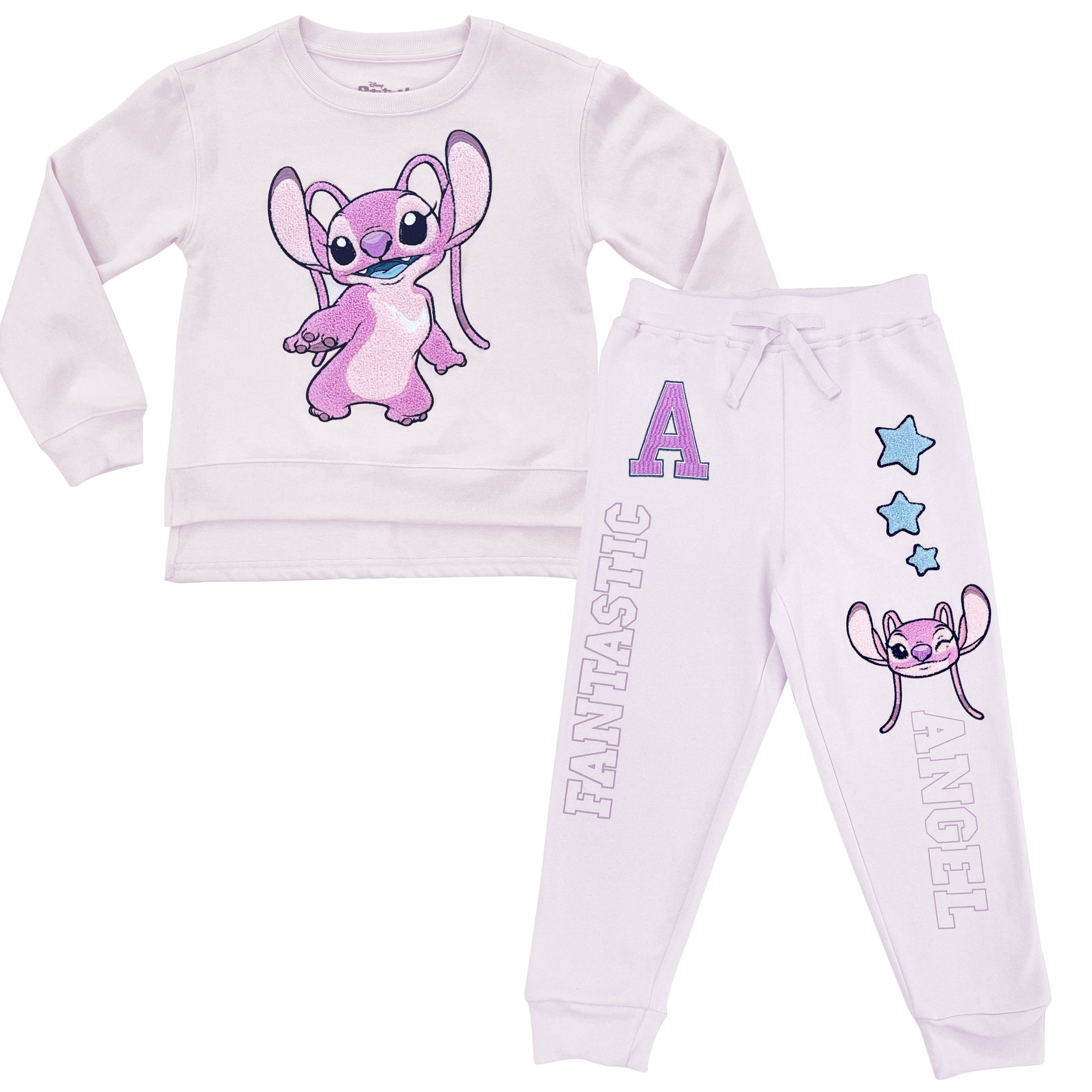 Disney Girls Lilo & Stitch Clothing Set - Stitch Sweatshirt Hoodie and Jogger - 2-Piece Outfit Set - Sizes 4-16