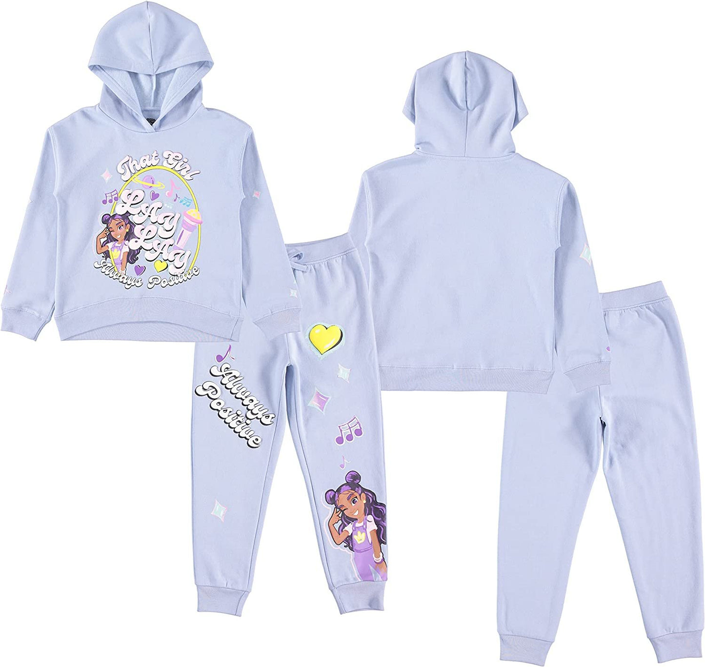 Nickelodeon Girls That Girl Lay Lay Pullover Hoodie and Jogger Sweatpants Clothing Set - Little and Big Girl Sizes 4-16