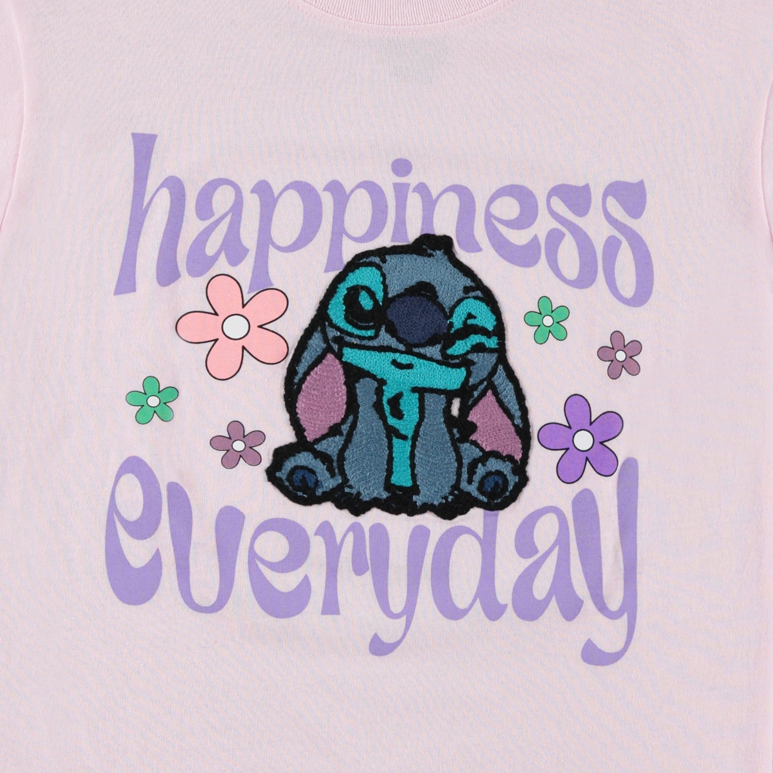 Disney Lilo and Stitch Girls Short Sleeve T-Shirt- Stitch Girls Tee Sizes 4-16