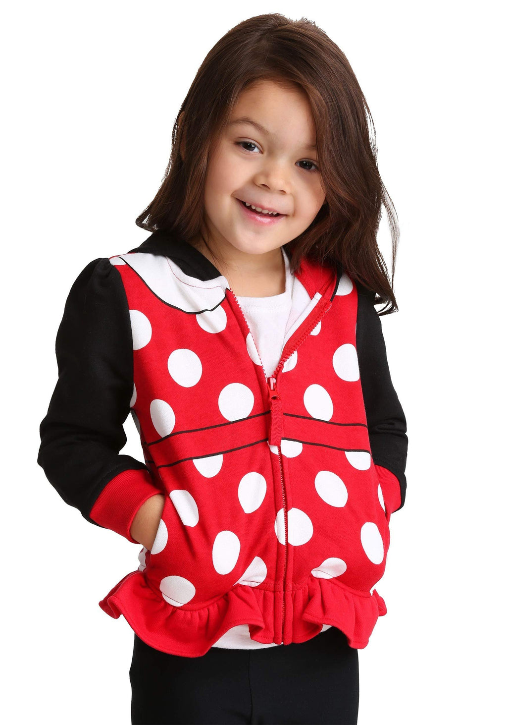 Disney Baby Girls' Toddler Minnie Mouse Costume Zip-up Hoodie