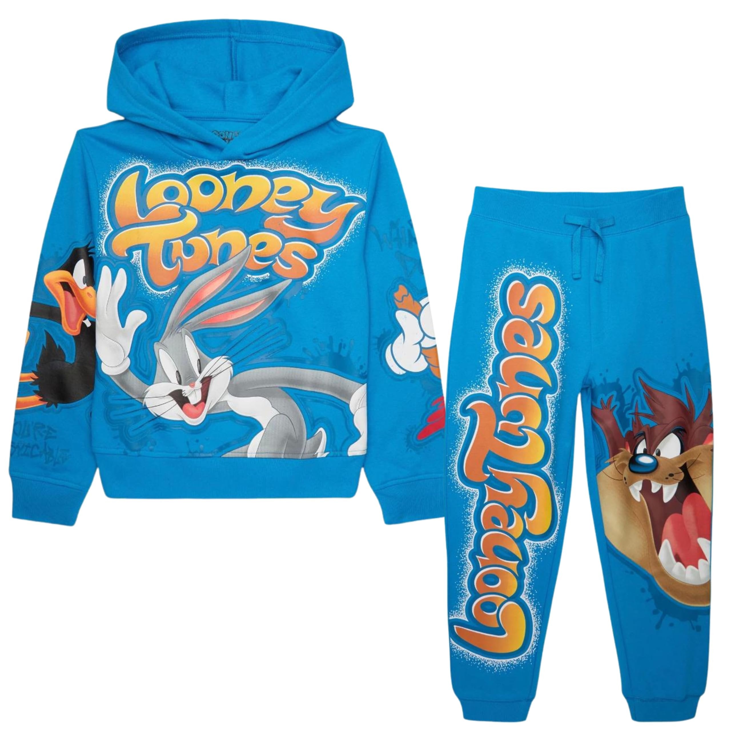 LOONEY TUNES Boys Hoodie and Jogger Pants 2-Piece Outfit Set- Boys Sizes 4-16