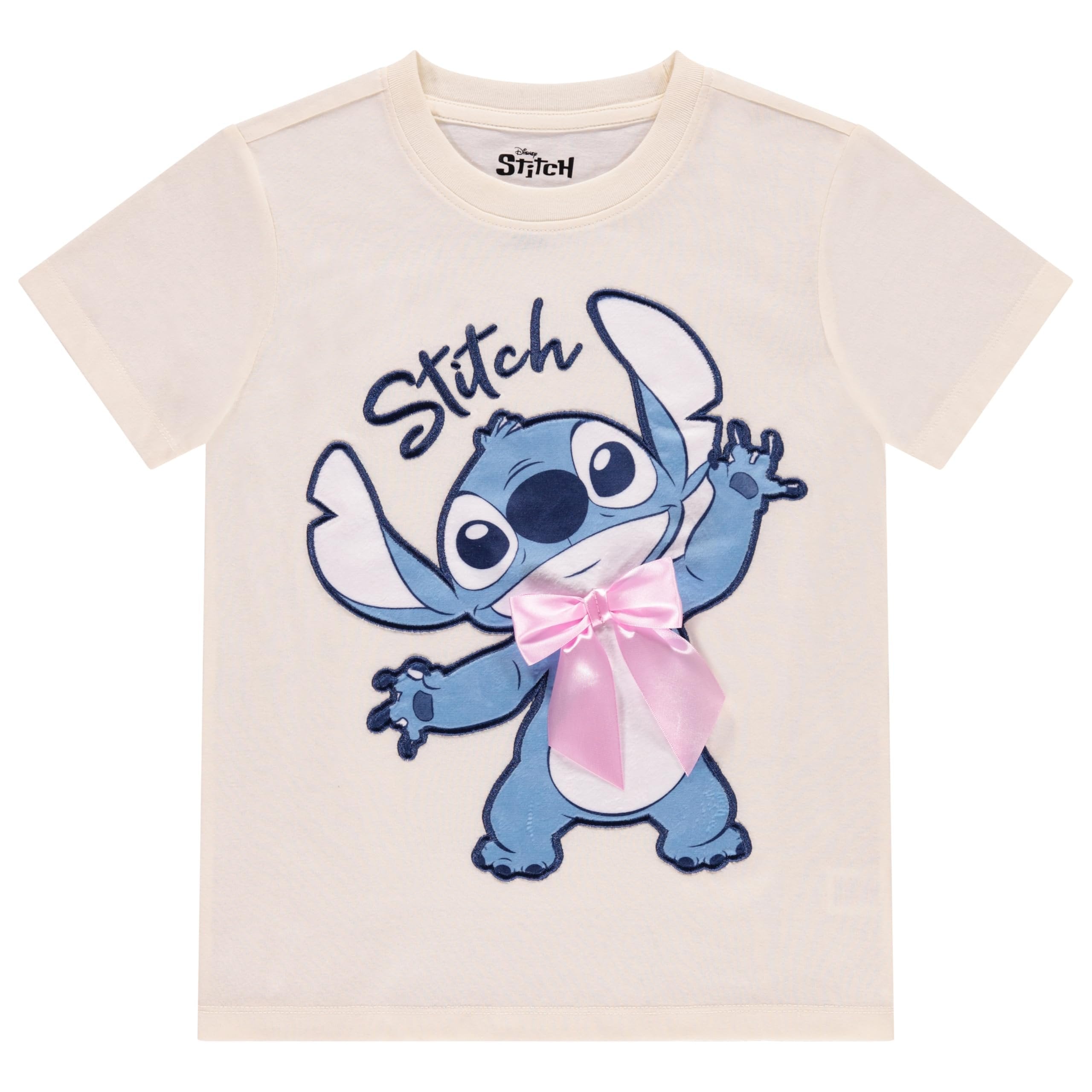 Disney Lilo and Stitch Girls Short Sleeve T-Shirt- Stitch Girls Tee Sizes 4-16