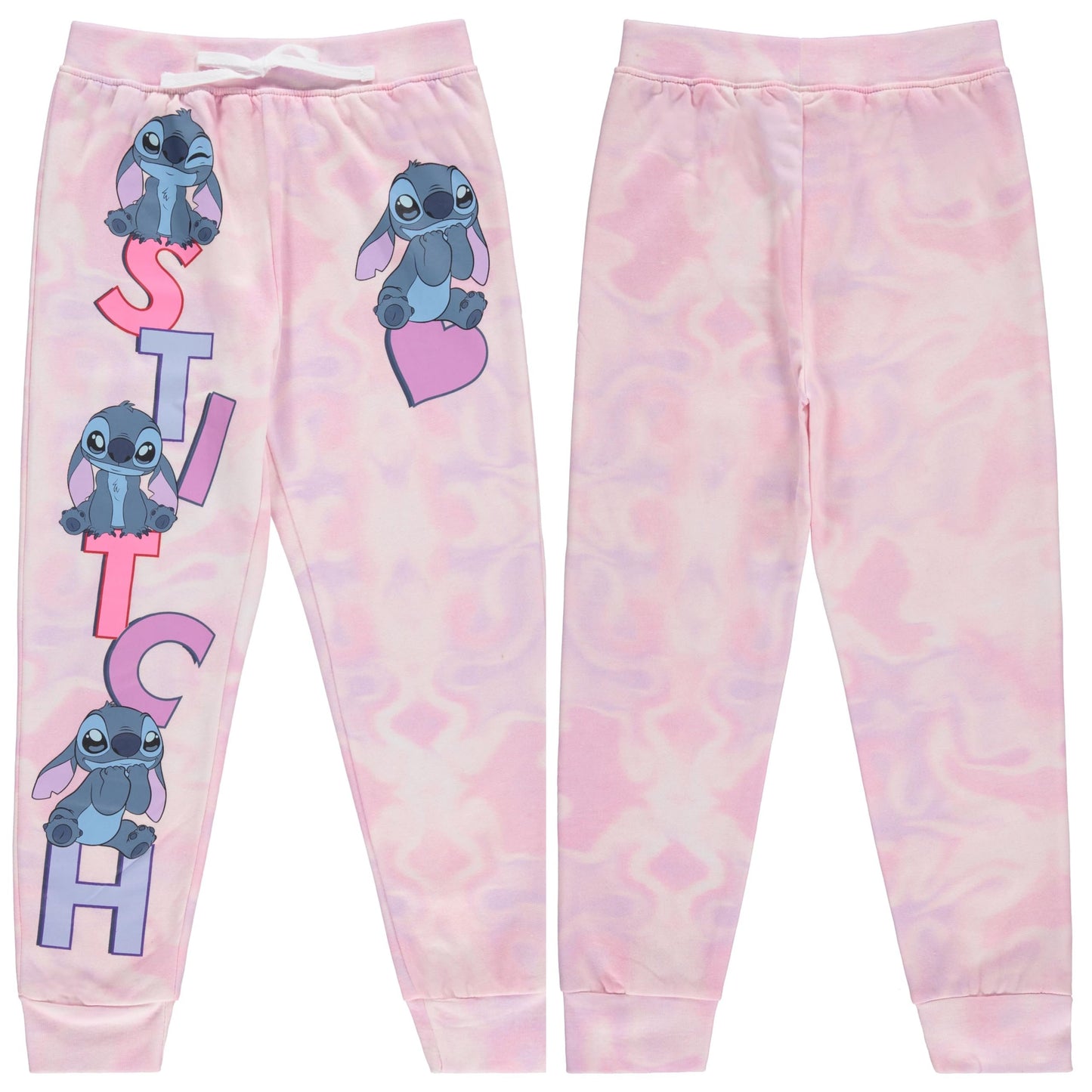 Disney Girls Lilo and Stitch Jogger Sweatpants with Minnie Mouse & Disney Princesses, Little and Big Girls Sizes 4-16