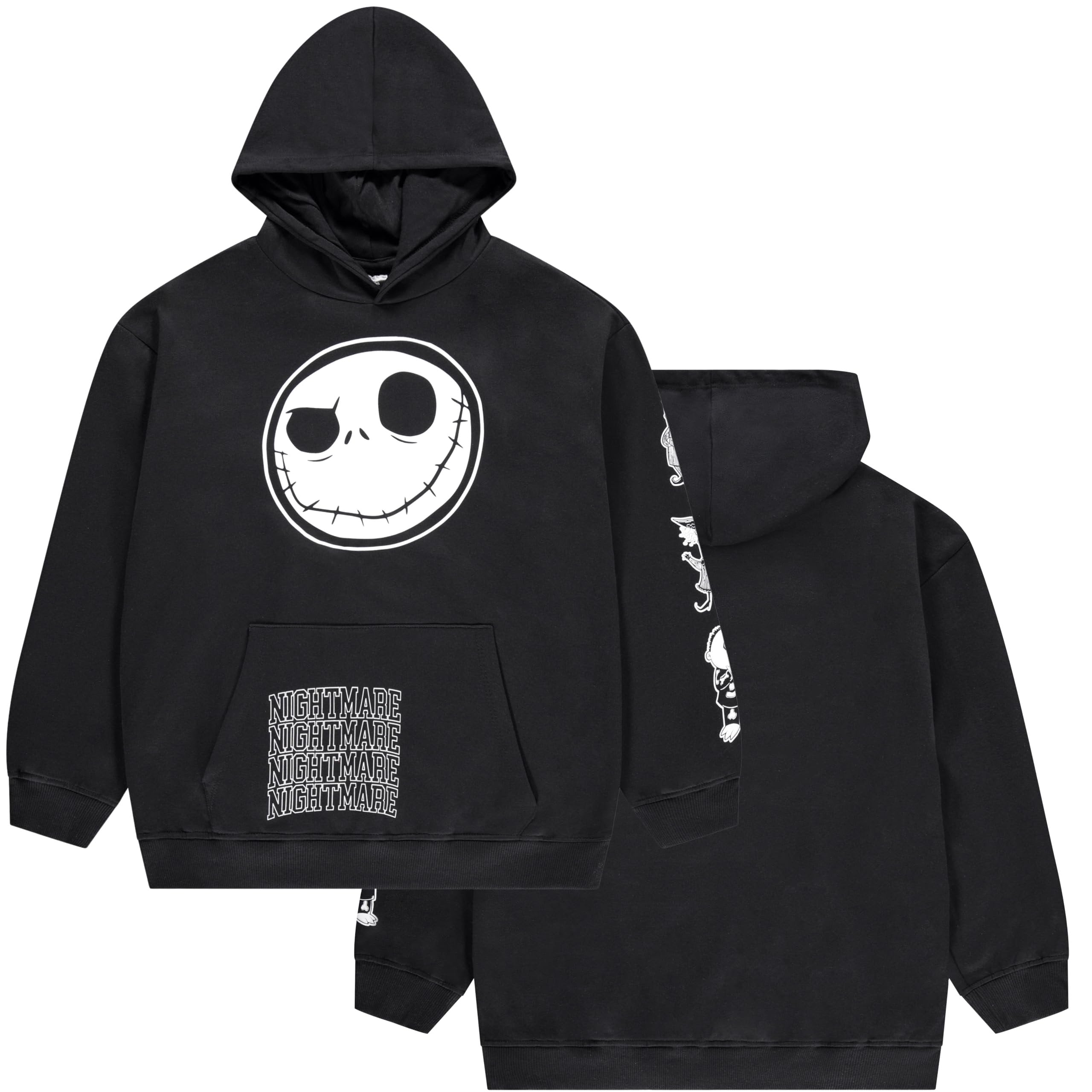 Disney The Nightmare Before Christmas Boys Jack Skellington Pullover Hoodie, Black, Sizes S-XL