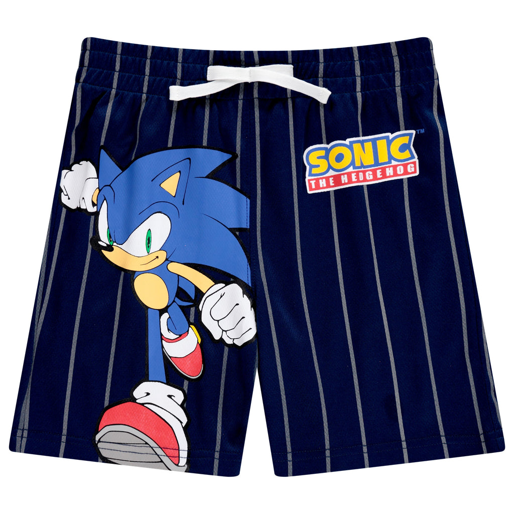 Boys Sonic The Hedgehog Baseball Jersey Shirt and Shorts Clothing Set- Little and Big Boys Sizes 4-20