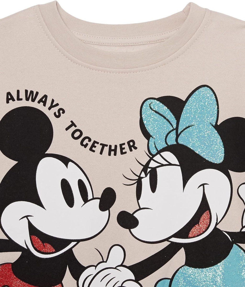 Disney Girls Mickey & Minnie Mouse Fleece Sweatshirt & Jogger Set - Girls 2t-6x