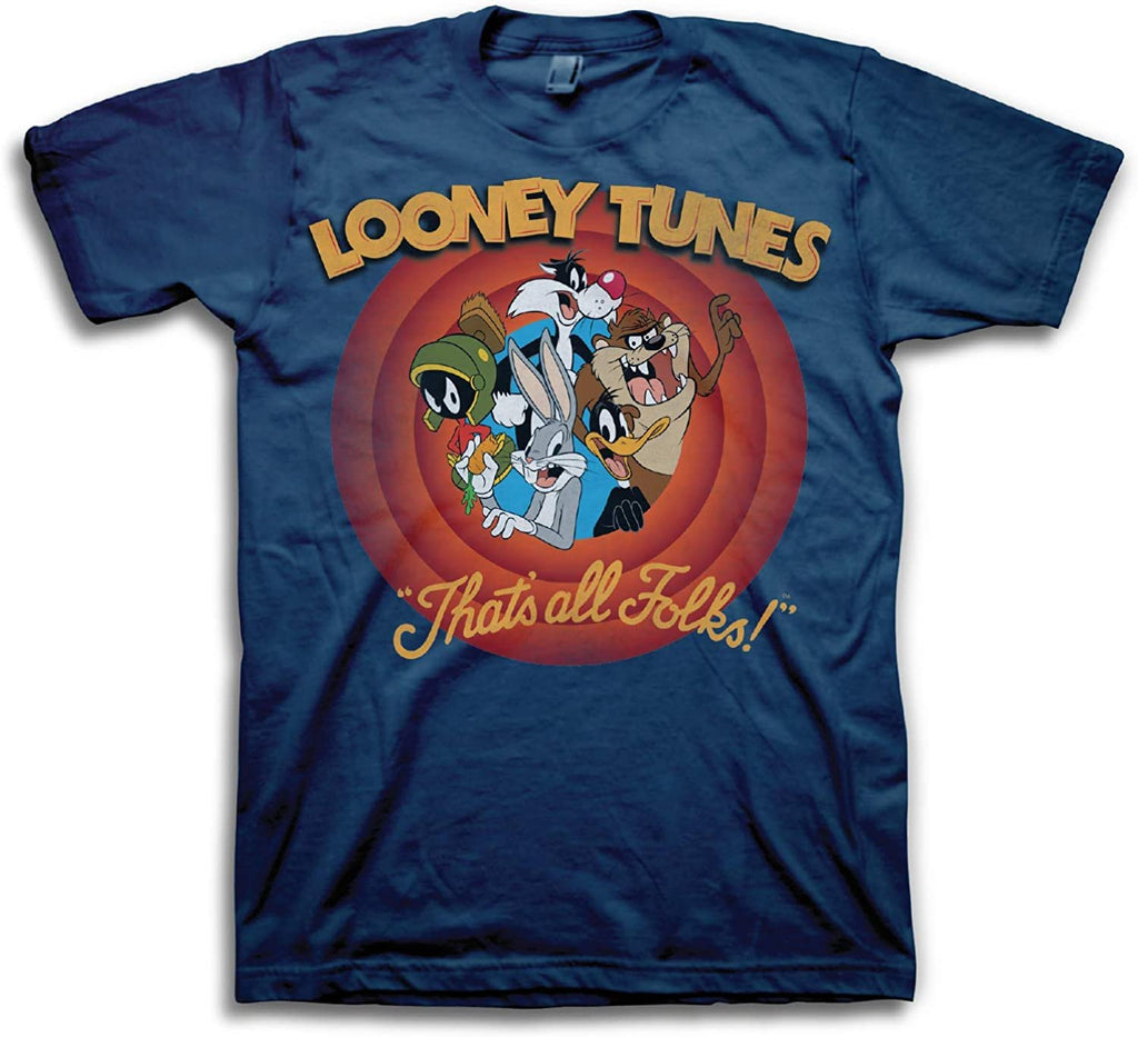Looney Tunes Men's Long Sleeve T-Shirt- Front and Back Print Sizes S-3XL