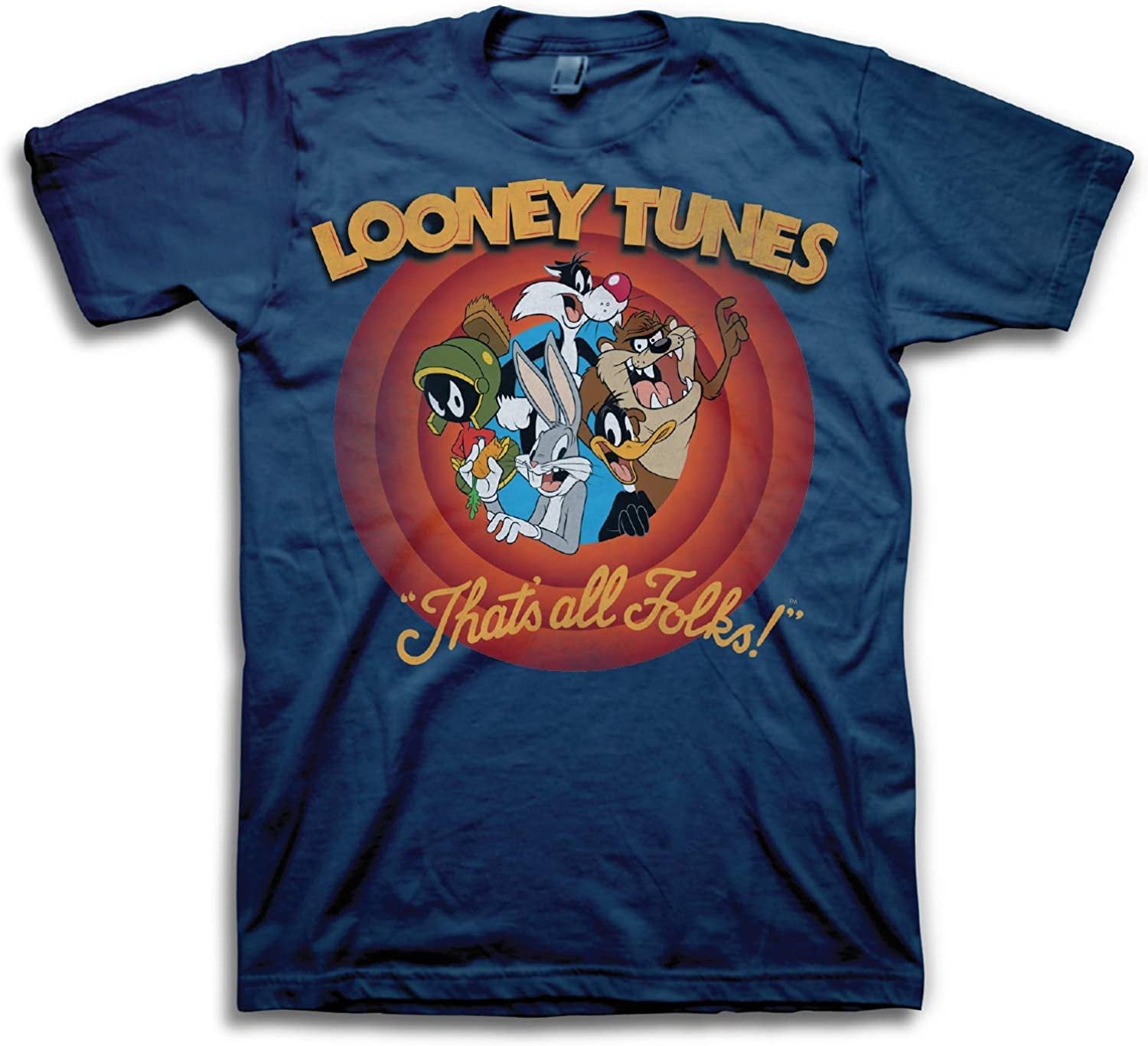 Looney Tunes Men's Long Sleeve T-Shirt- Front and Back Print Sizes S-3XL