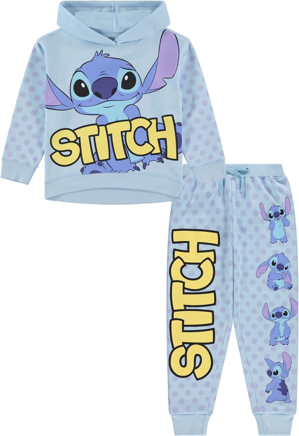 Disney Girls Stitch & Angel Fleece Sweatshirt & Jogger Set - Girls 2t-16