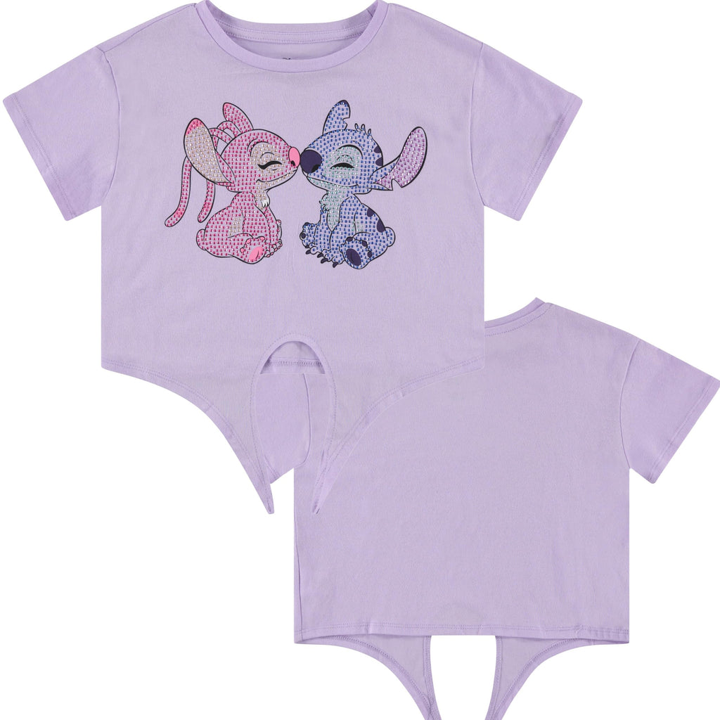 Disney Lilo and Stitch Girls Short Sleeve T-Shirt- Stitch Girls Tee Sizes 4-16