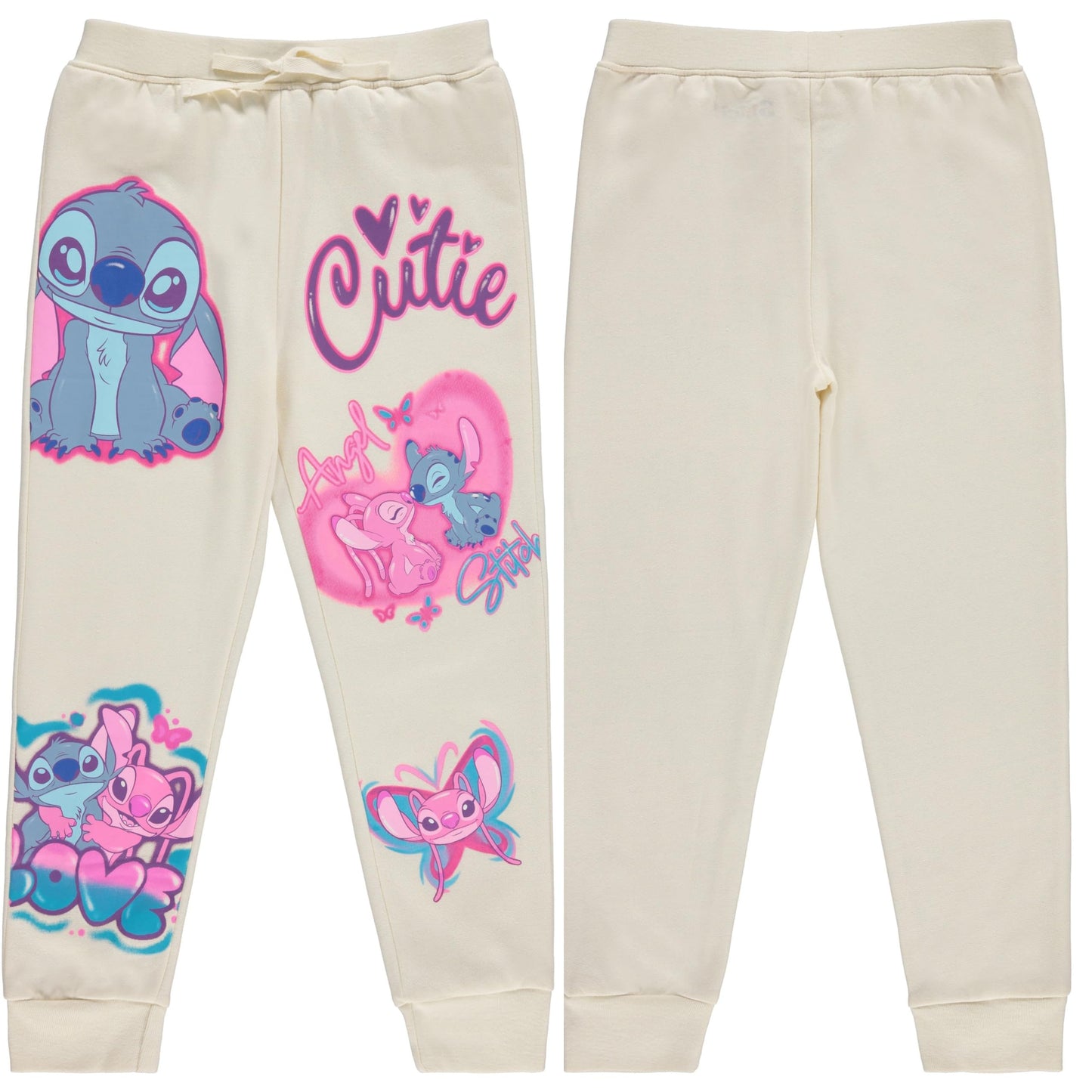 Disney Girls Lilo and Stitch Jogger Sweatpants with Minnie Mouse & Disney Princesses, Little and Big Girls Sizes 4-16