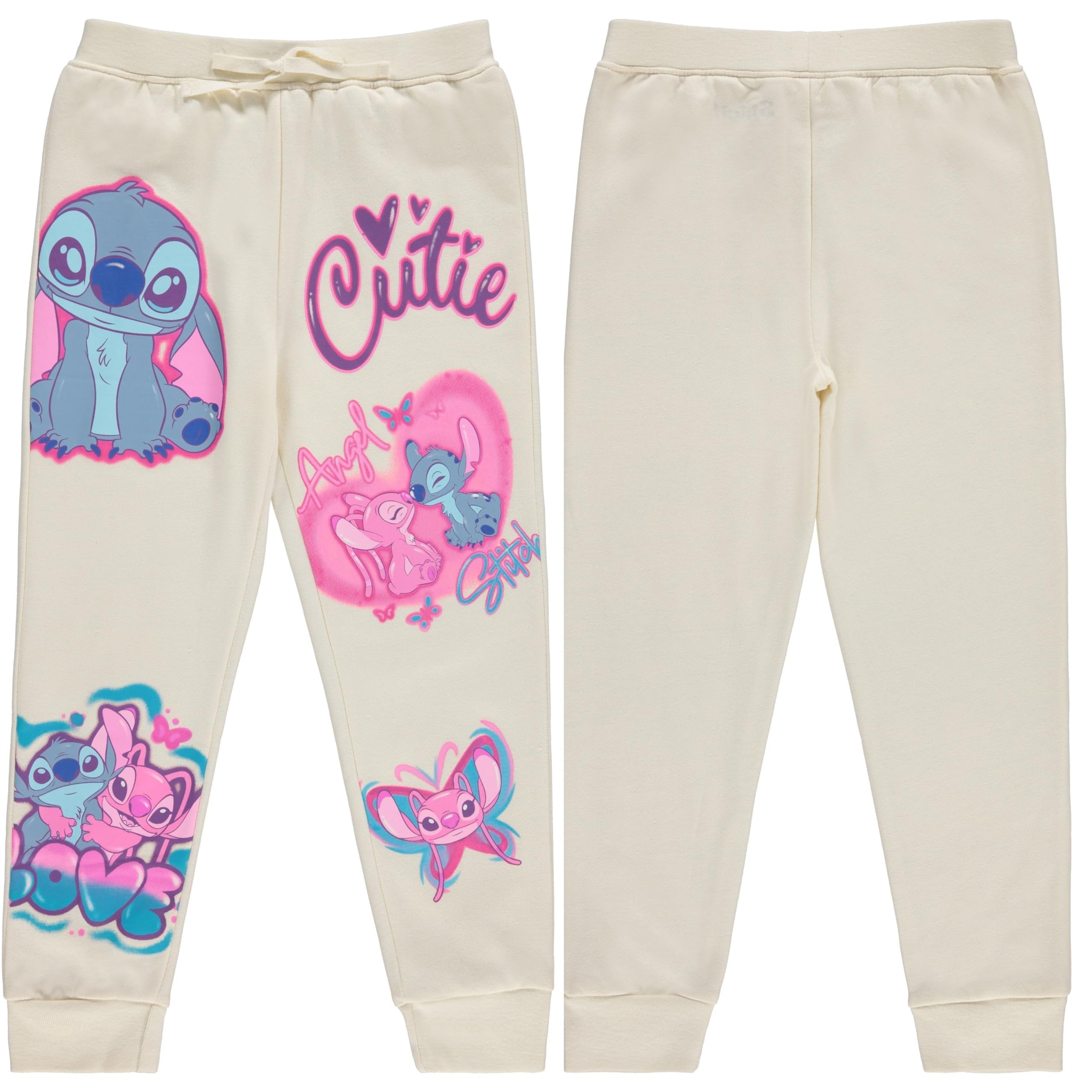Disney Girls Lilo and Stitch Jogger Sweatpants with Minnie Mouse & Disney Princesses, Little and Big Girls Sizes 4-16