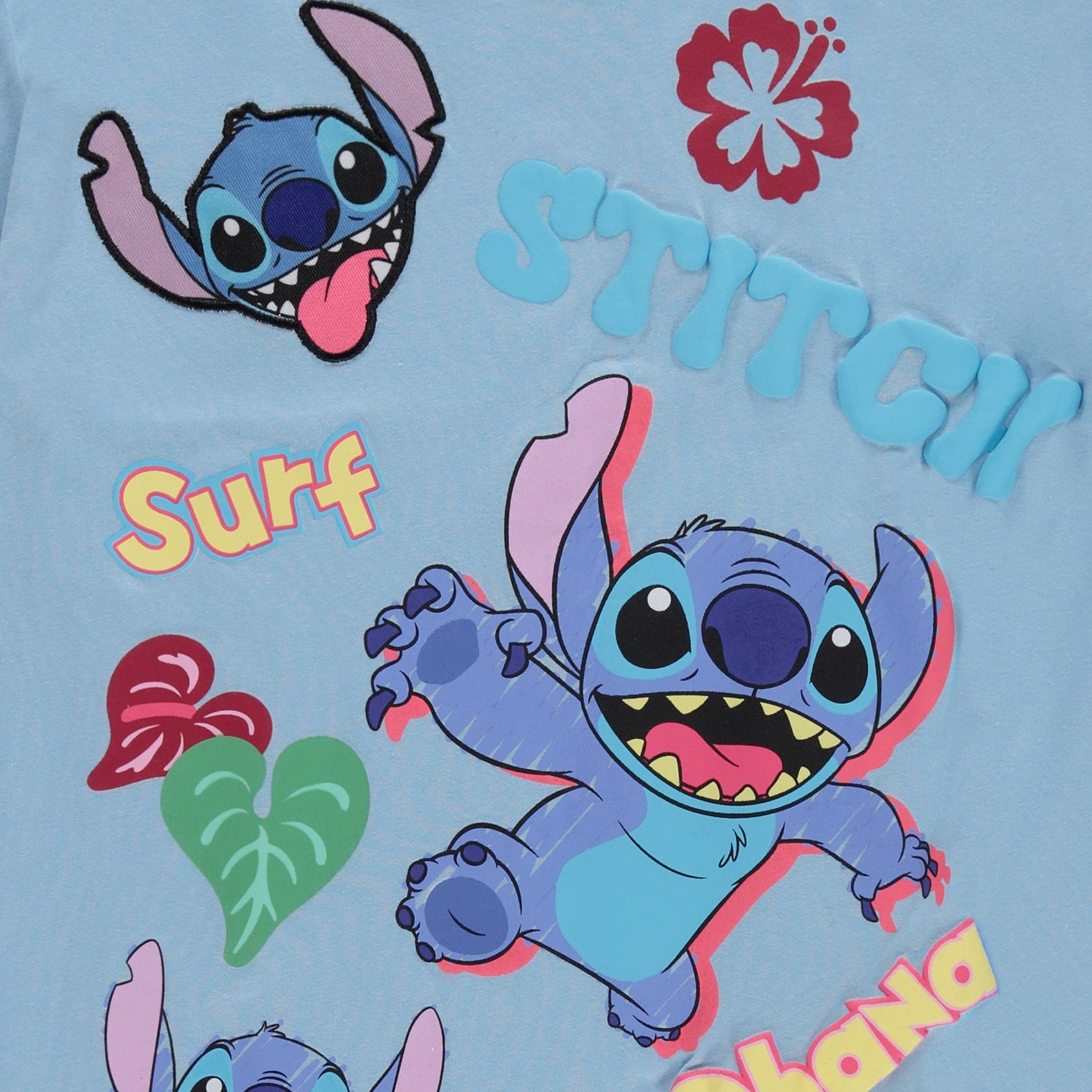 Disney Lilo and Stitch Girls Short Sleeve T-Shirt- Stitch Girls Tee Sizes 4-16