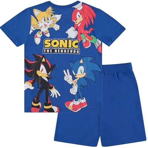 Boy's Sonic The Hedgehog Short Sleeve T-Shirt and Shorts Set