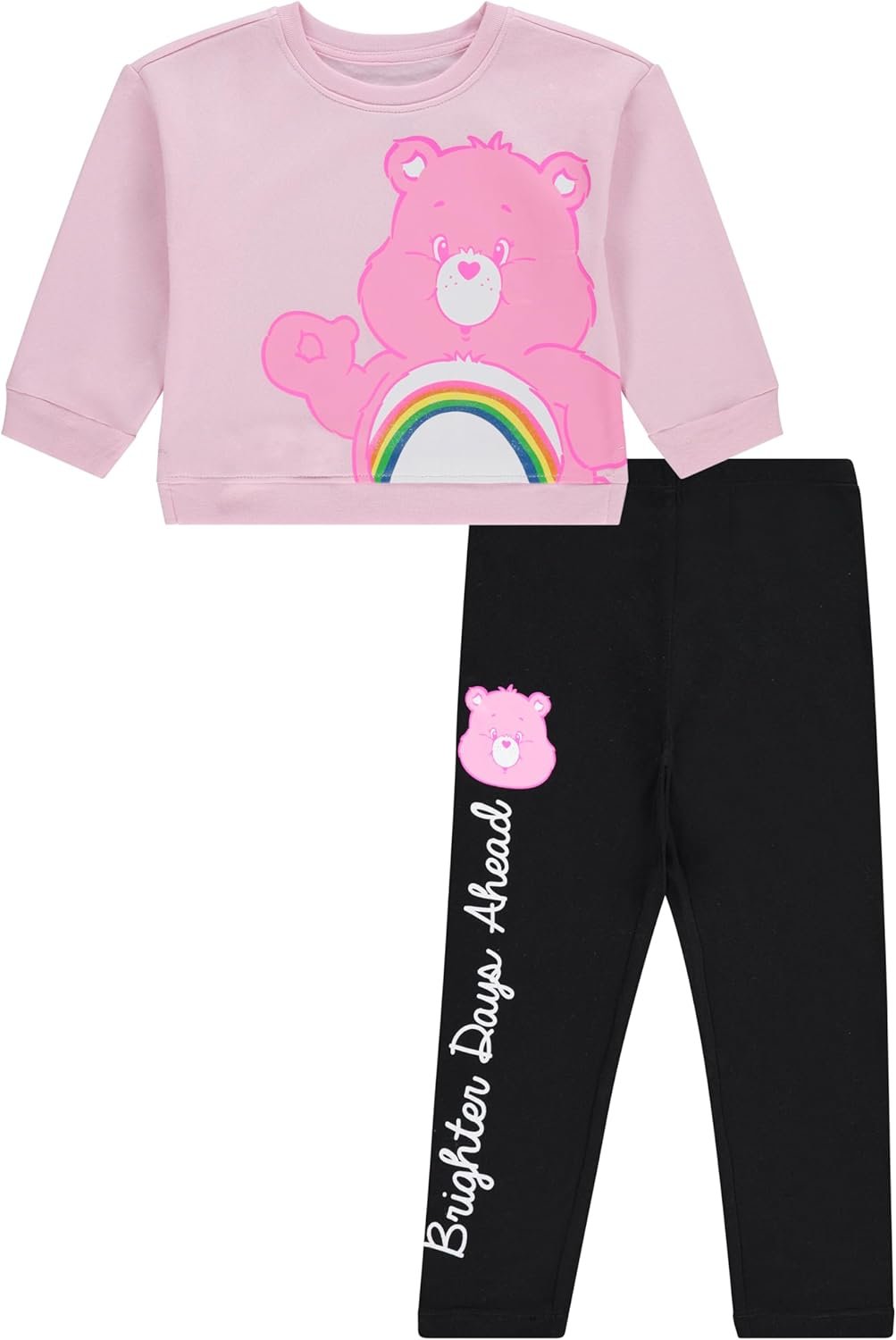 Care Bears Girls Cheer Bear Sweatshirt & Legging 2-piece Bundle Set