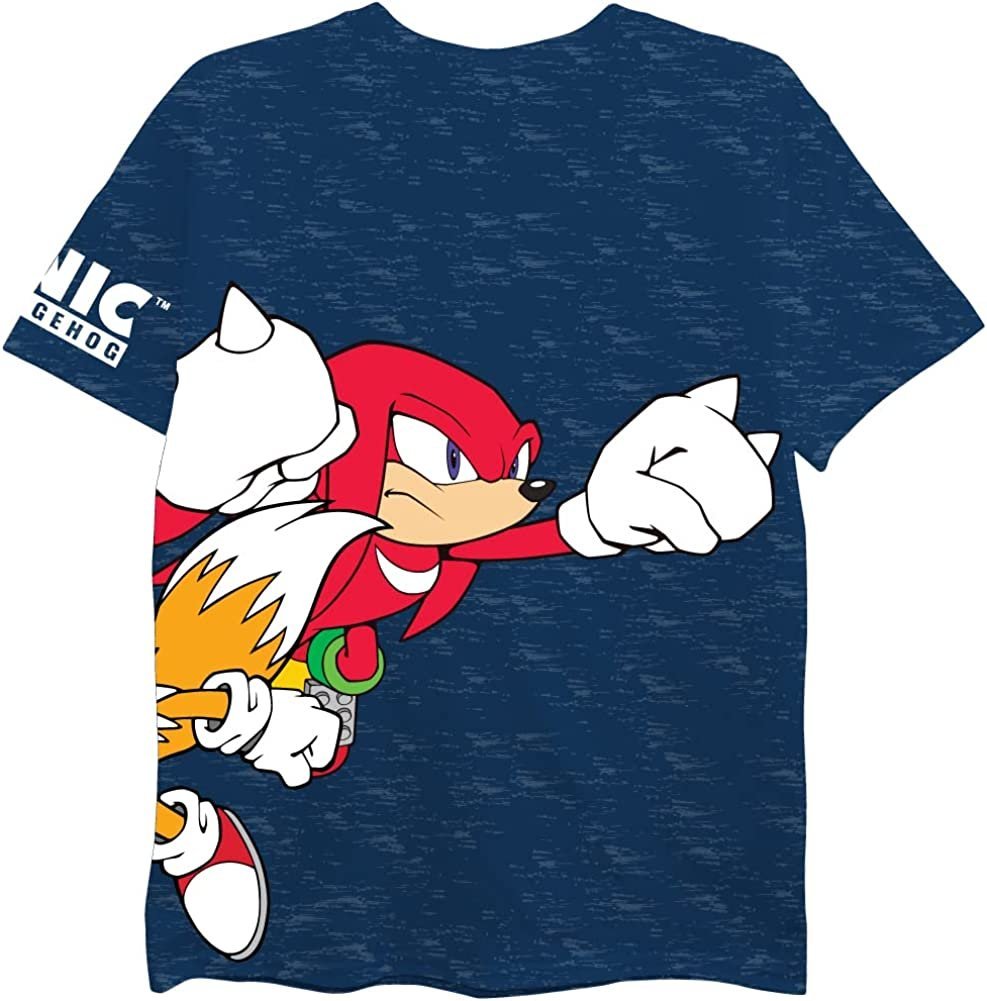 Boys Sonic the Hedgehog T-Shirt Sega Graphic Short Sleeve Crewneck Tee Little Big Boys
