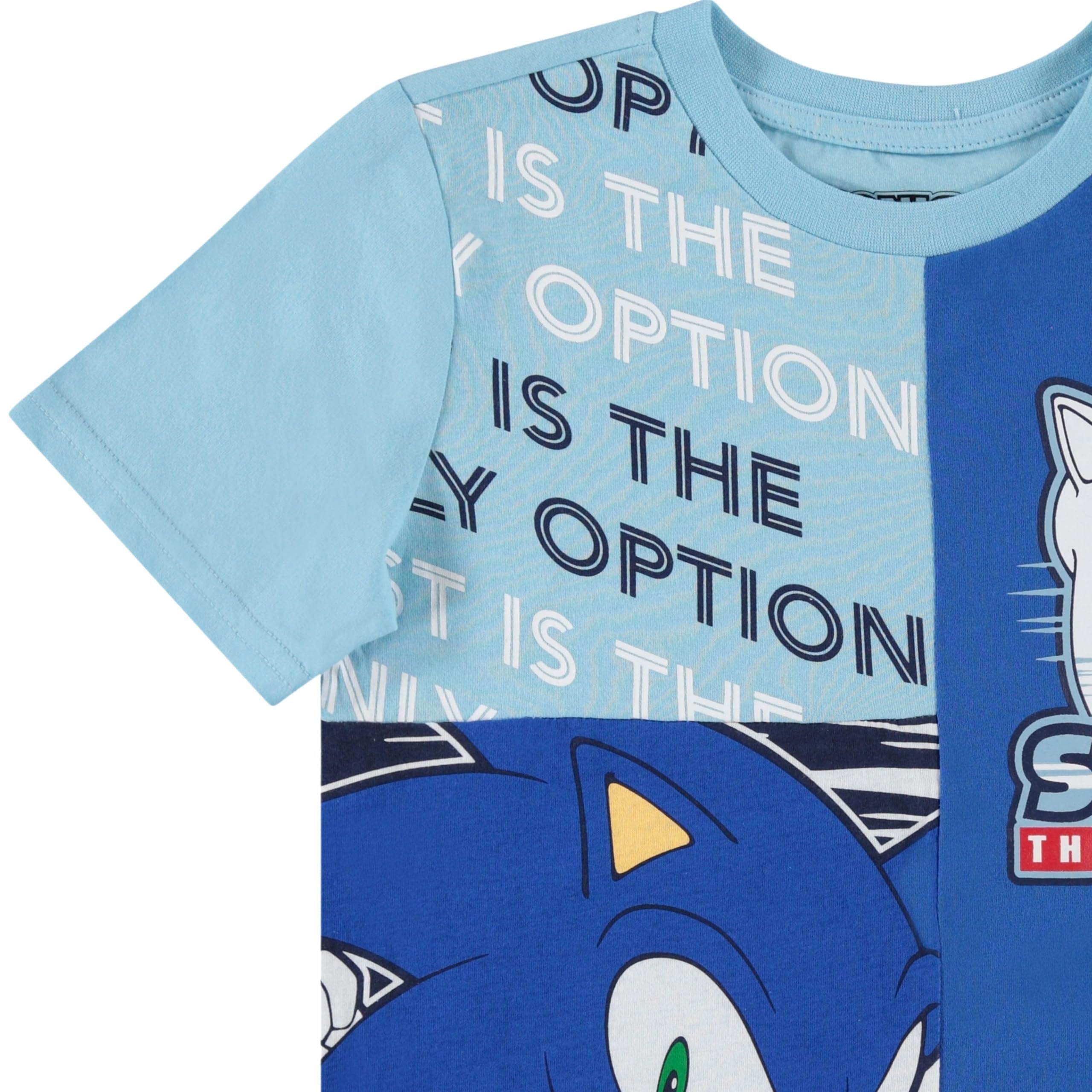 Boys Sonic the Hedgehog T-Shirt Sega Graphic Short Sleeve Crewneck Tee Little Big Boys