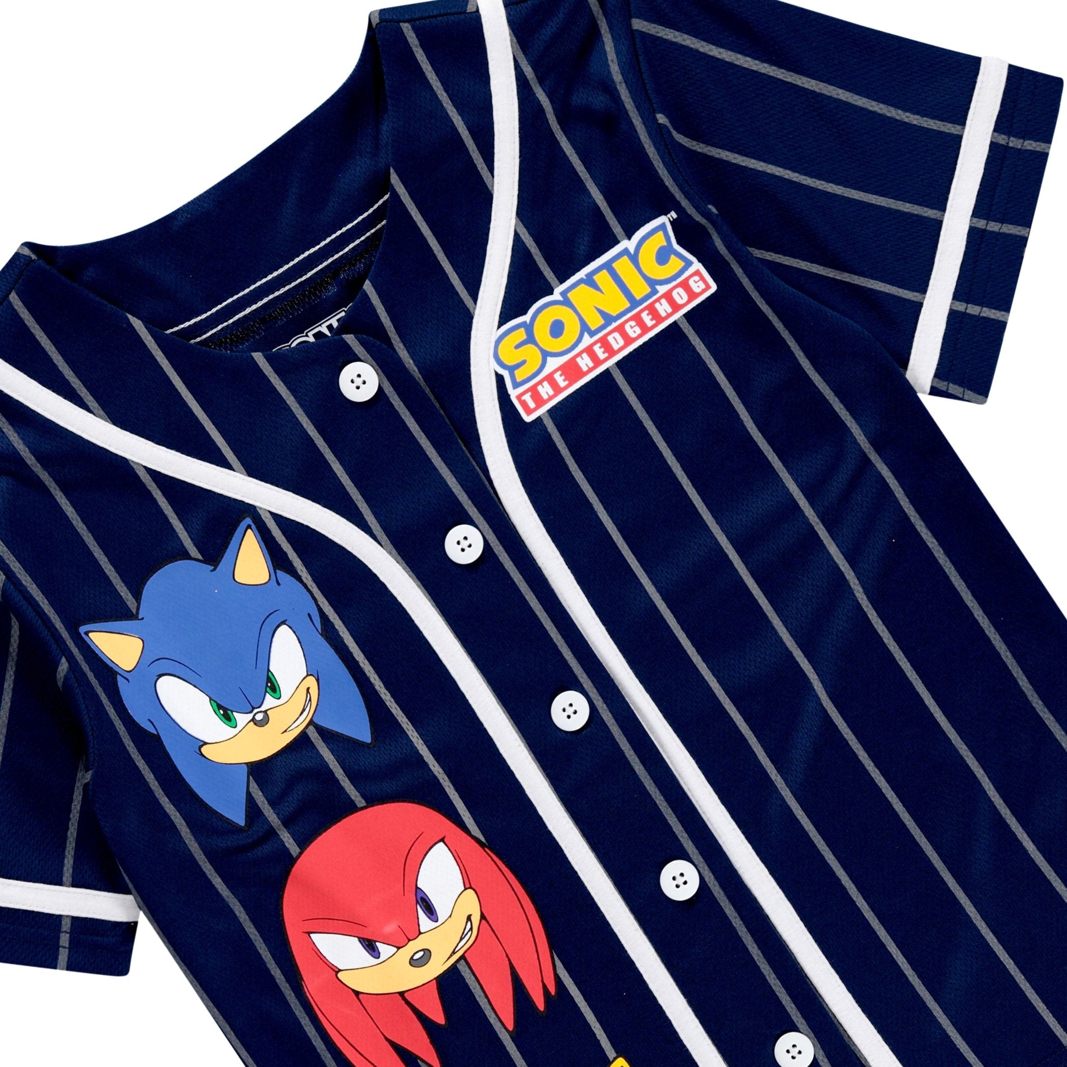 Boys Sonic The Hedgehog Baseball Jersey Shirt and Shorts Clothing Set- Little and Big Boys Sizes 4-20
