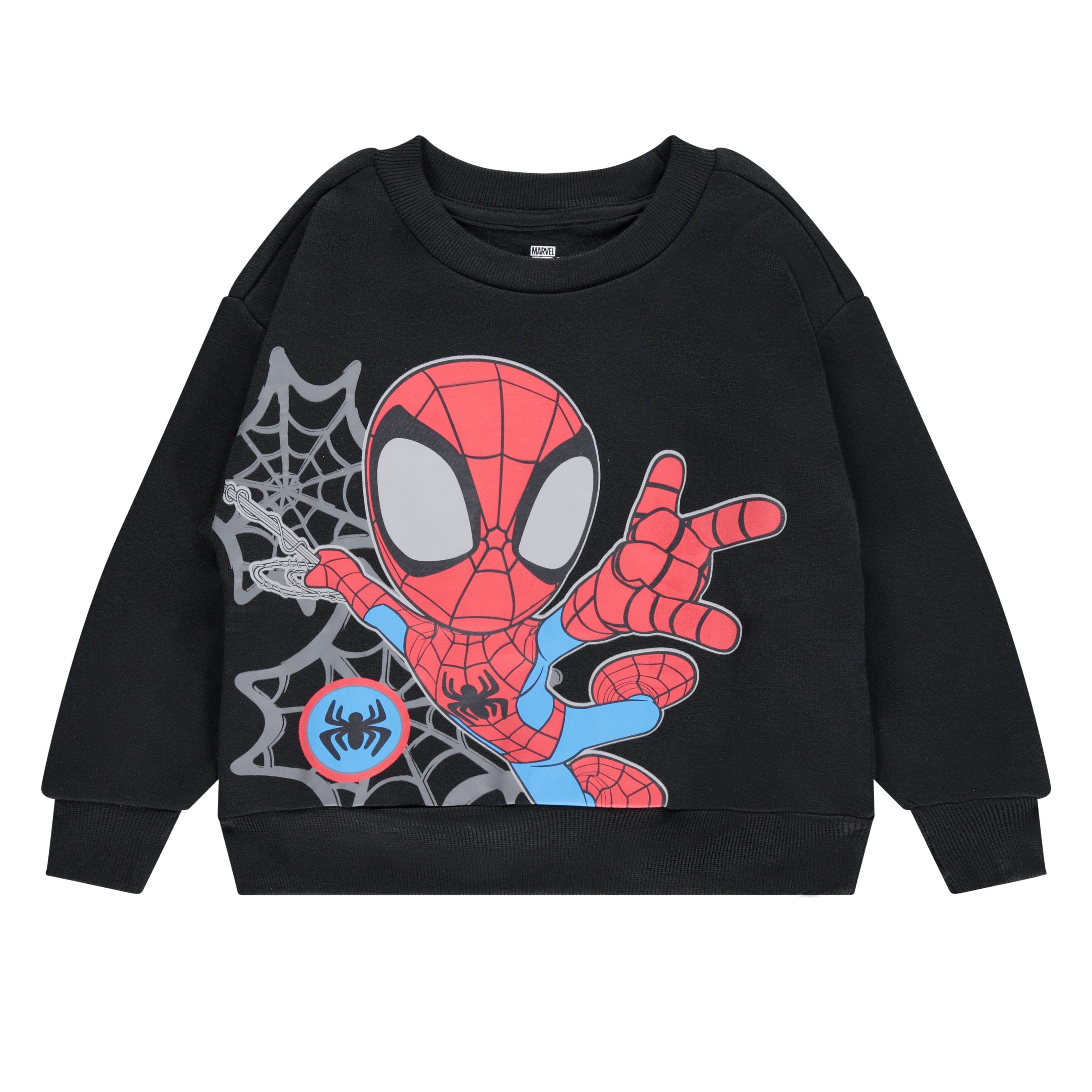 Marvel Spider-Man Toddler Boys Long Sleeve Crewneck Sweatshirt, Red, Sizes 2T–5T