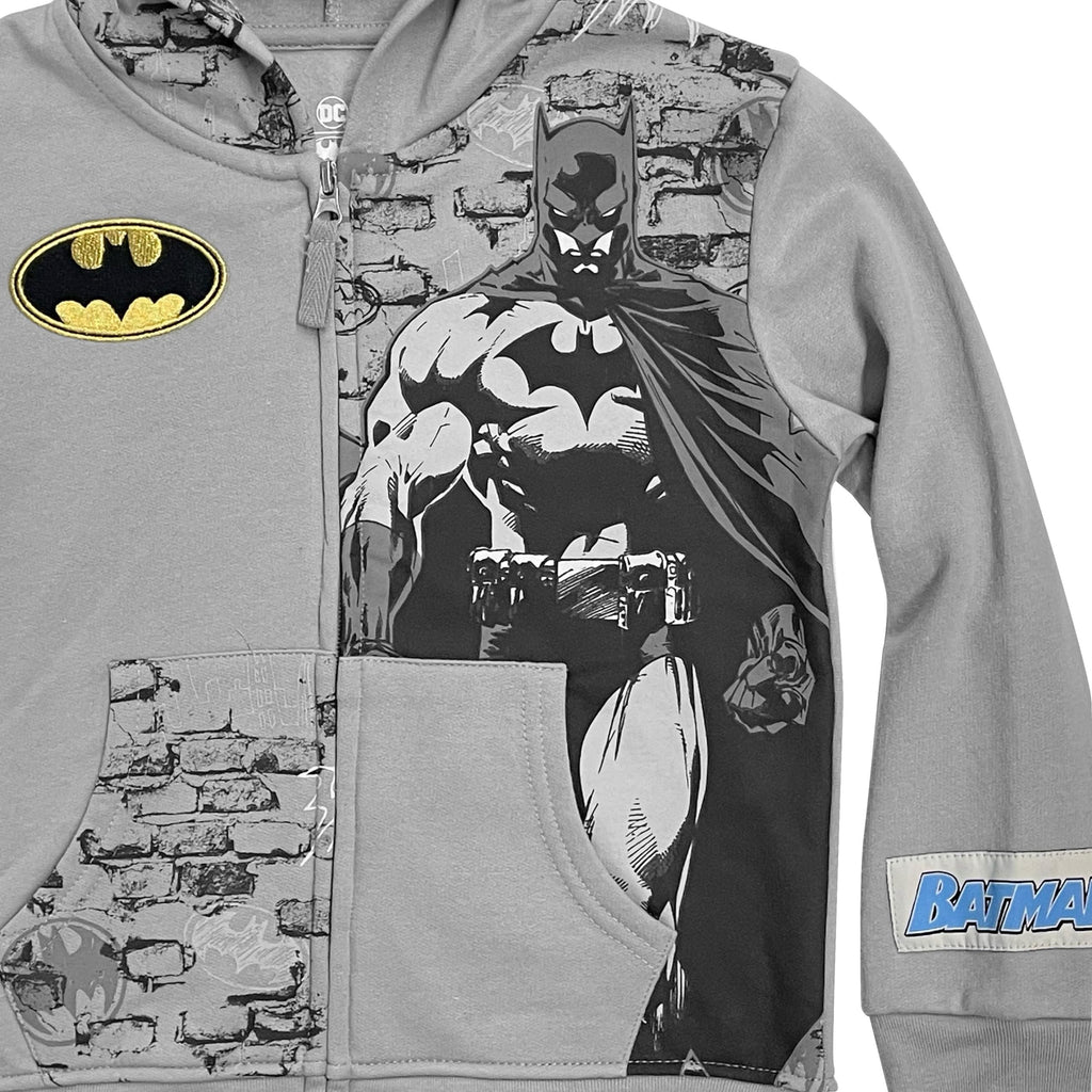 DC Comics Boys Batman Zip-Up Hoodie – Superhero Hoodie for Boys Sizes 4-7
