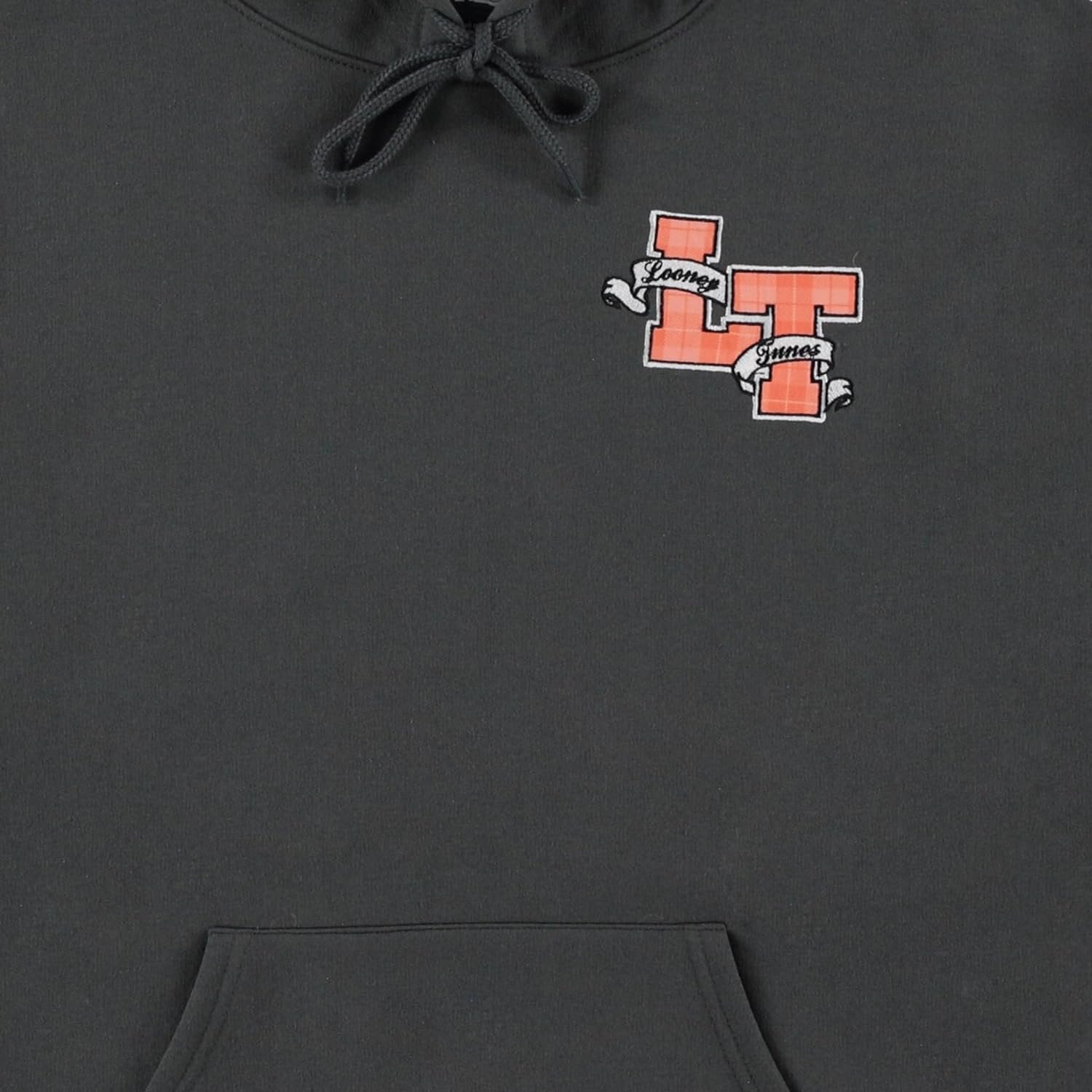 Premium Men's Looney Tunes Bugs Bunny Hoodie: Luxurious Plaid Patches and Intricate Embroidery