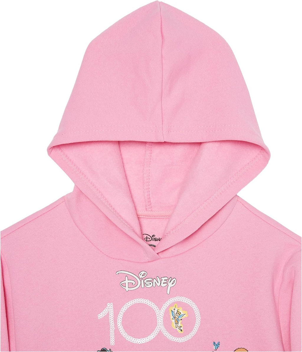 Disney Girls D100 Character Fleece Sweatshirt & Jogger Set - Mickey, Minnie, Stitch, Elsa, Mirabel - Girls 4-16