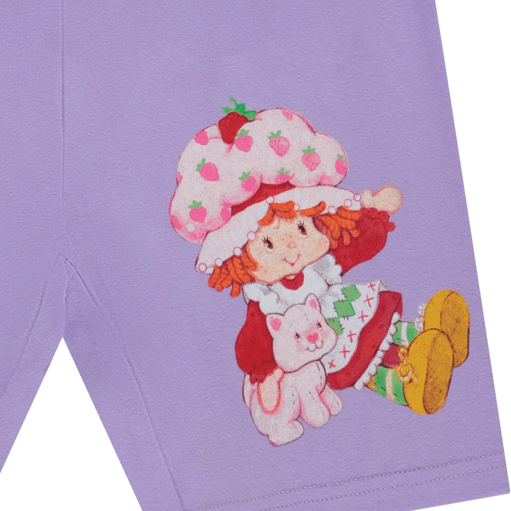 Strawberry Shortcake Girls Biker Shorts and T-Shirt Clothing Set- Little and Big Girls Sizes 4-16