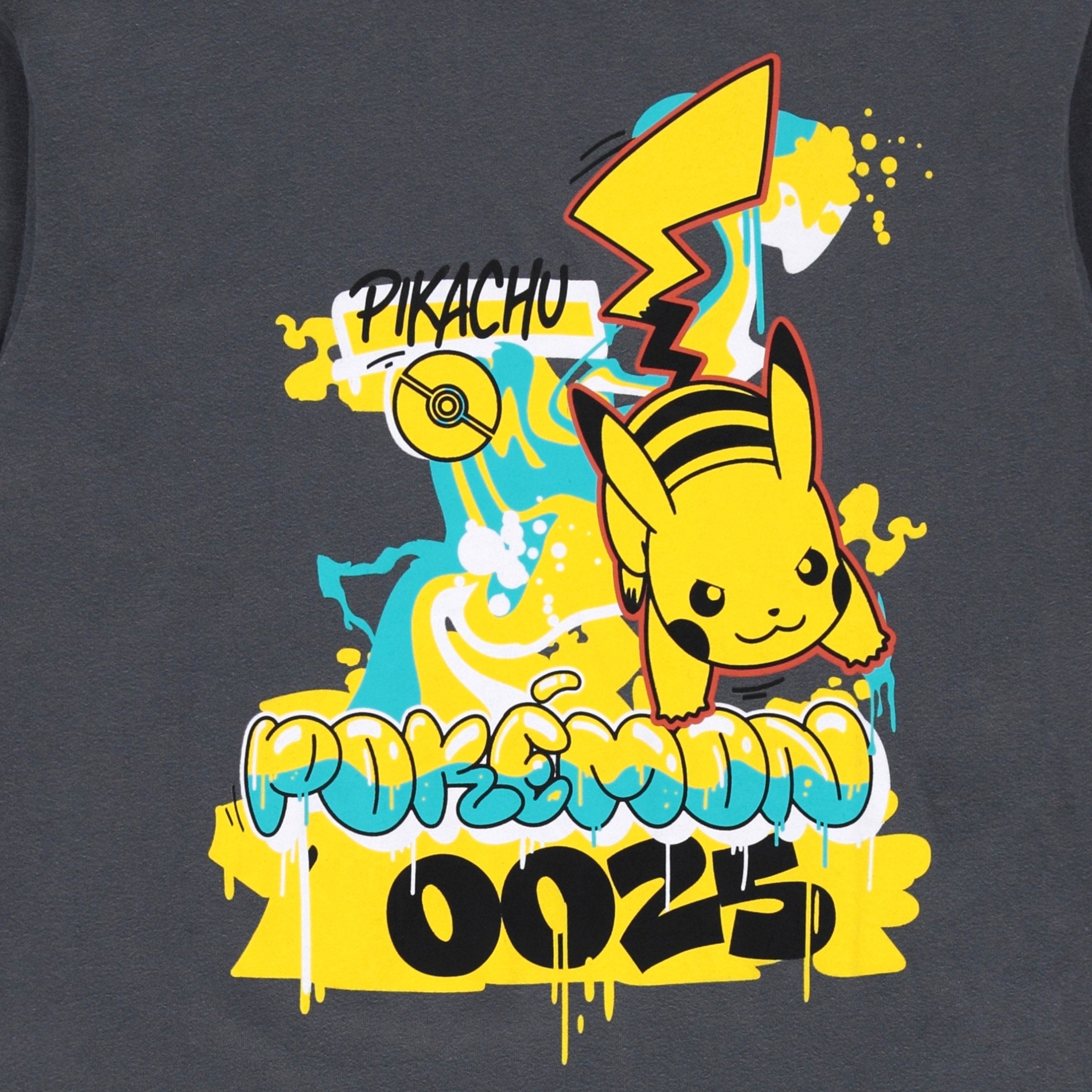 Pokémon Pikachu Boys’ Long Sleeve Twofer T-Shirt – Graffiti Everywhere Graphic Tee, Sizes XS–XL