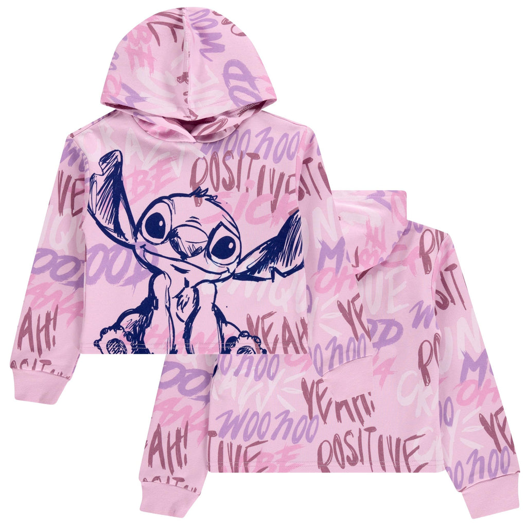 Disney Lilo & Stitch Girls Hoodie - Stitch Skimmer Pull Over Hoodie- Little and Big Girl Sizes 4-16