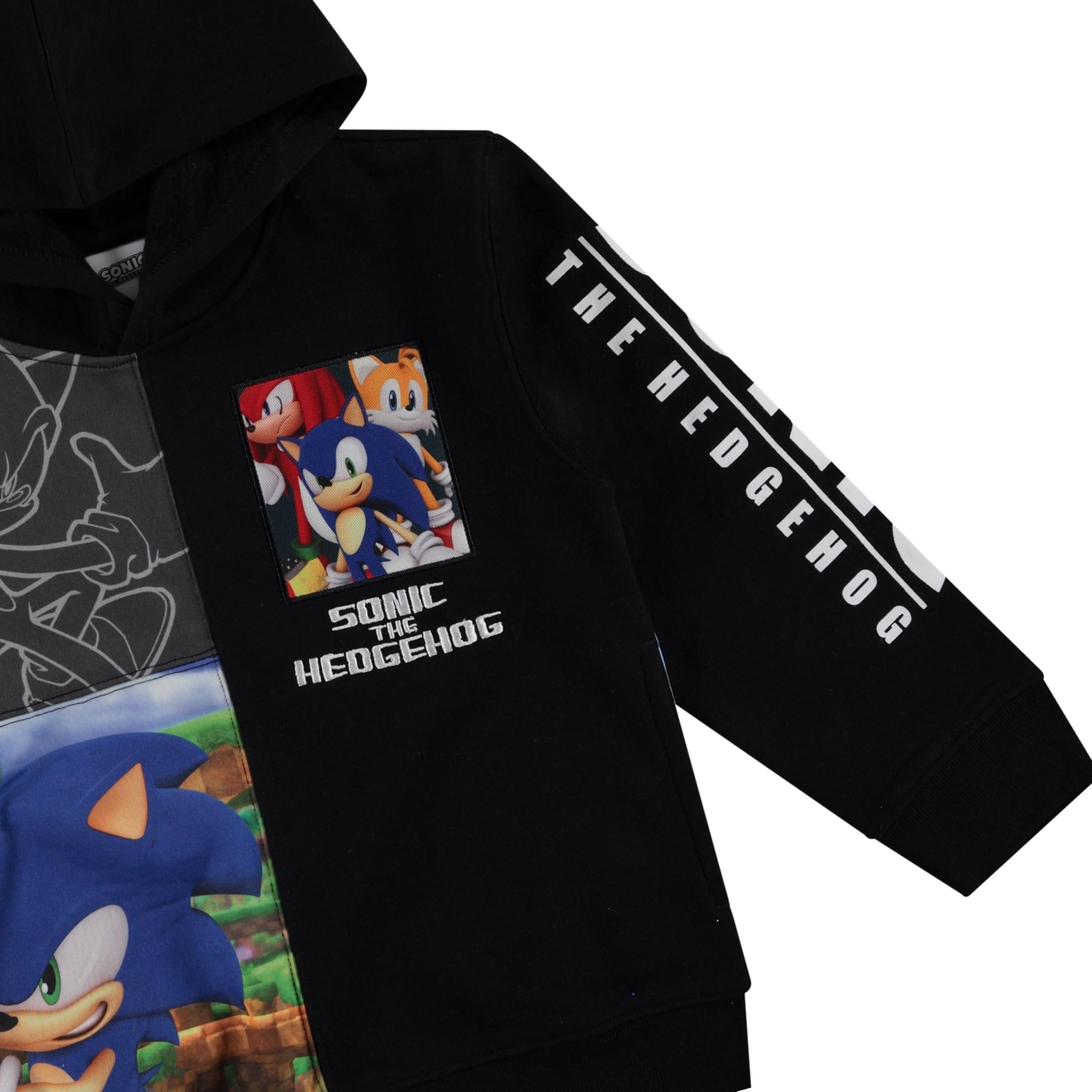 Boys Sonic The Hedgehog Pullover Hoodie- Sonic, Tails, Shadow and Knuckles Sizes 4-7