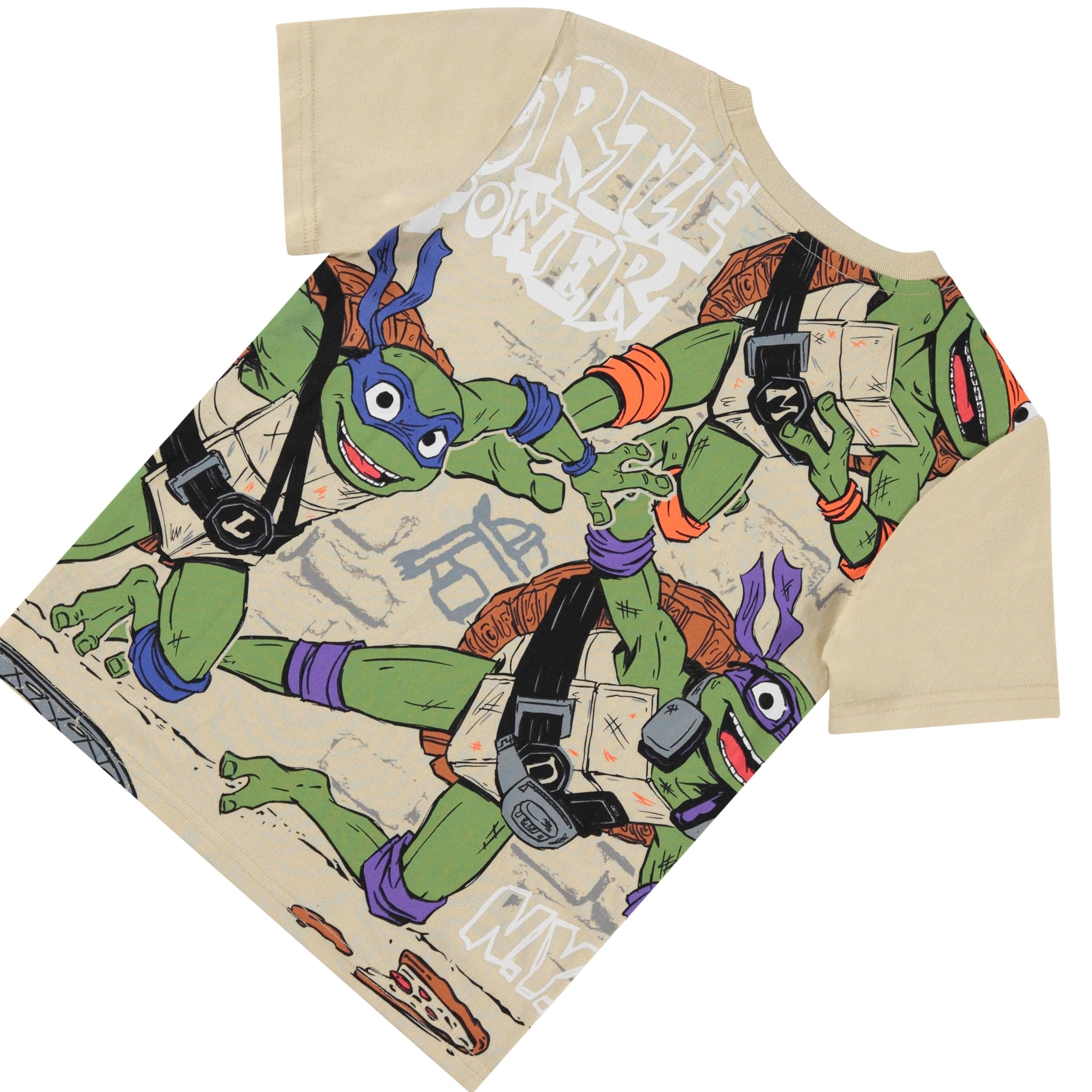Teenage Mutant Ninja Turtles Boys Short Sleeve T-Shirt - Little and Big Boys 4-20 Sand