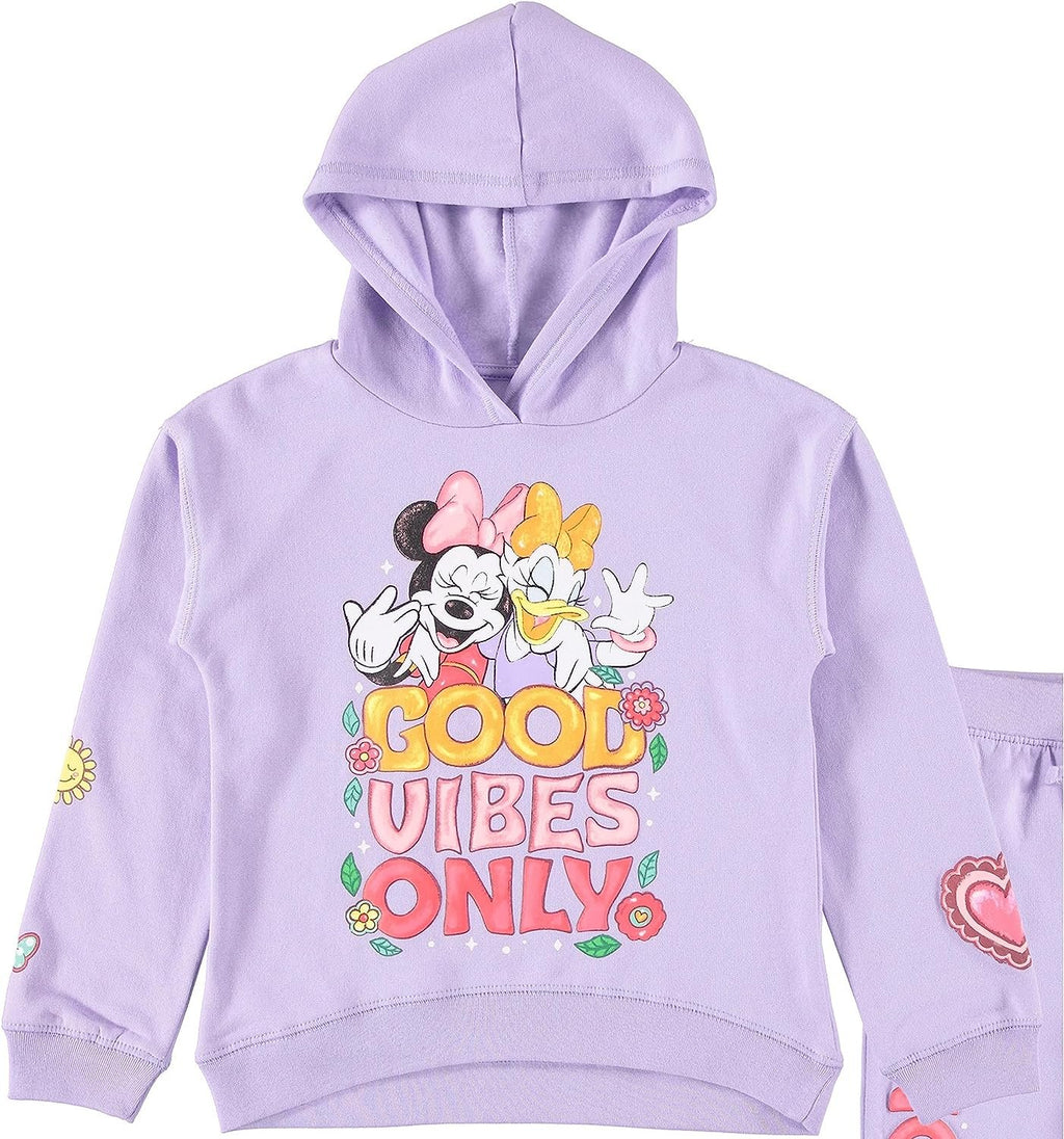 Disney Girls Minnie Mouse Hoodie and Jogger Clothing Set - Sizes 4-16