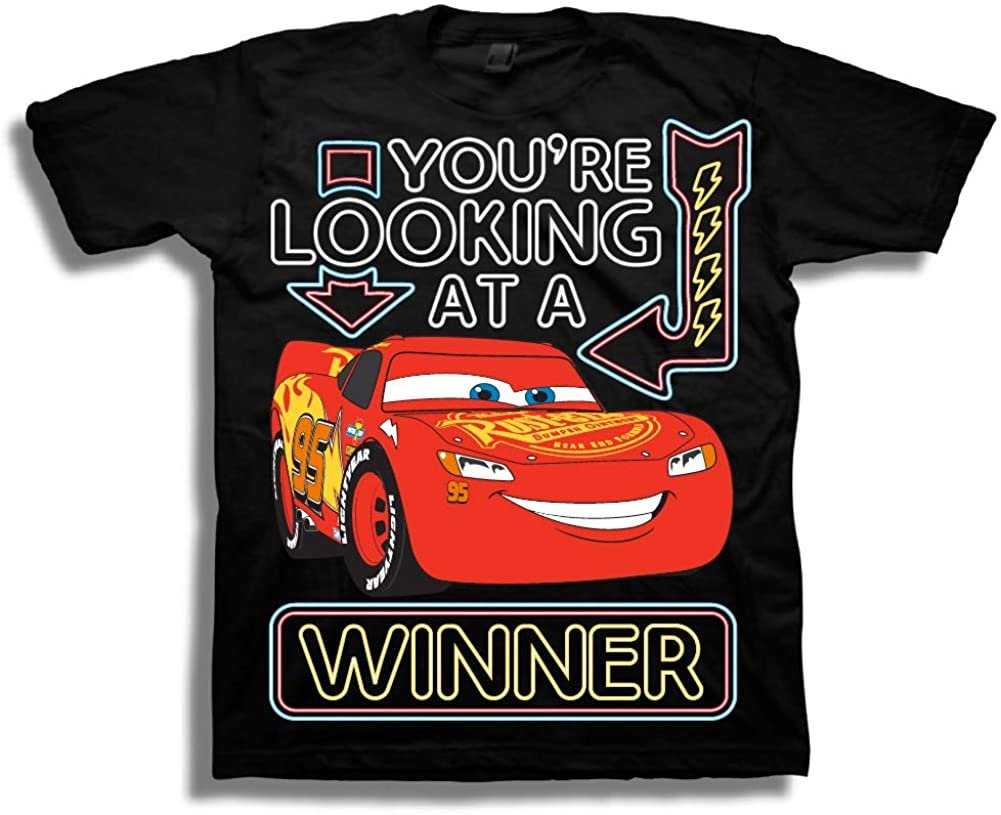 Disney Boys Cars Lightning McQueen Shirt - 3 Pack Lightning McQueen Tees