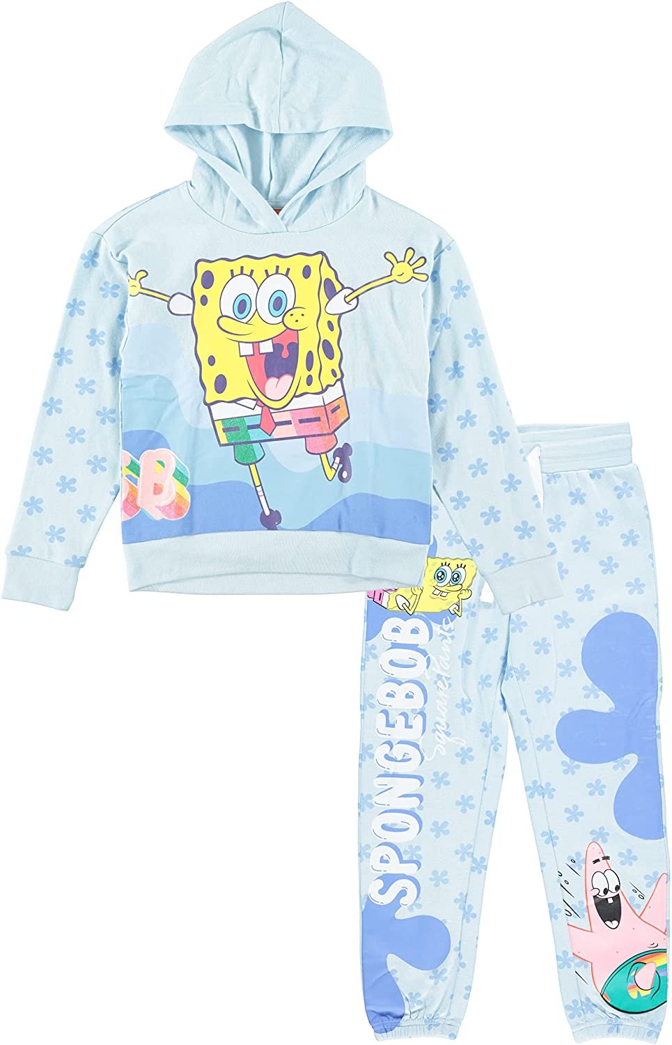 SpongeBob SquarePants Girls Pullover Hoodie and Jogger Clothing Set - Sizes 4-16