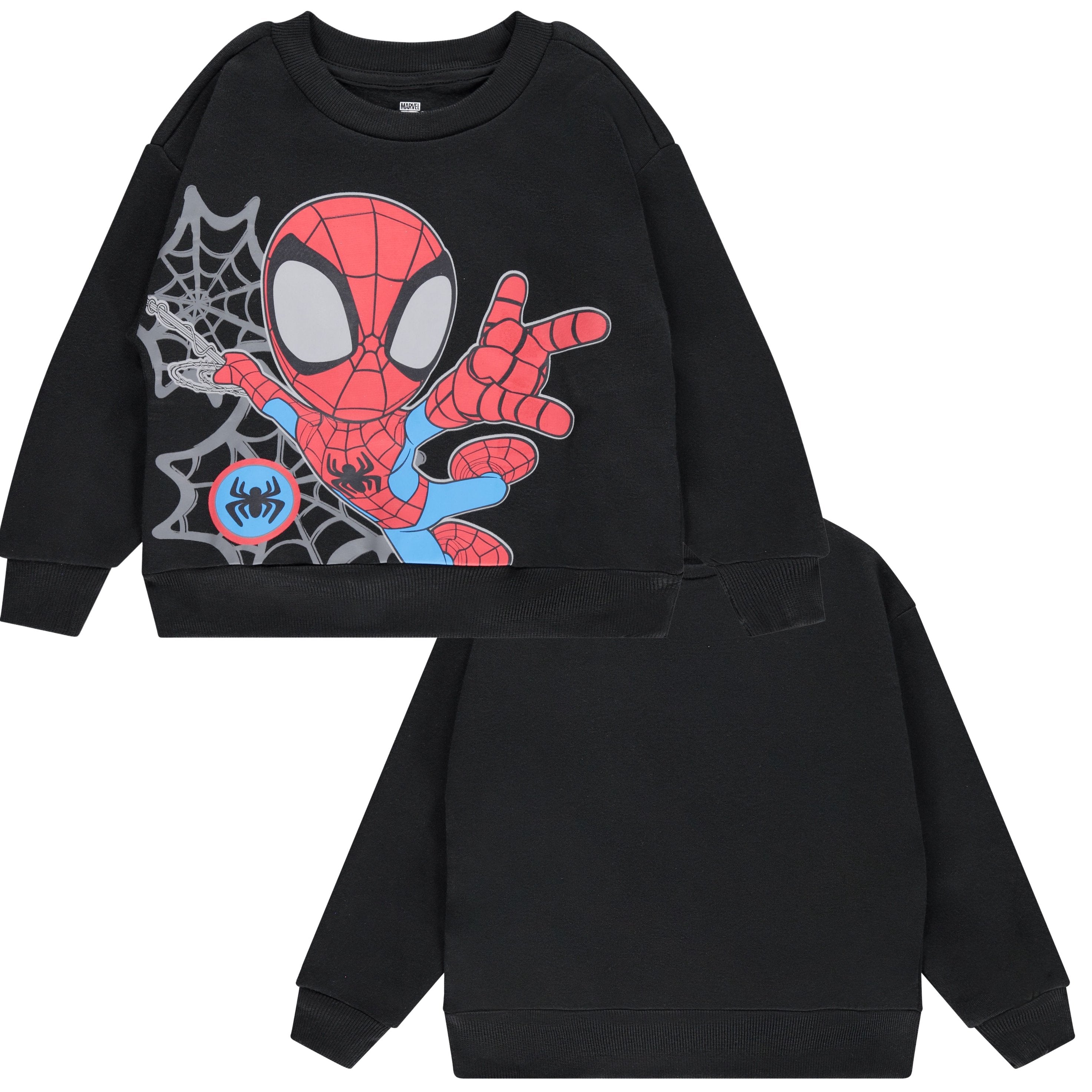 Marvel Spider-Man Toddler Boys Long Sleeve Crewneck Sweatshirt, Red, Sizes 2T–5T