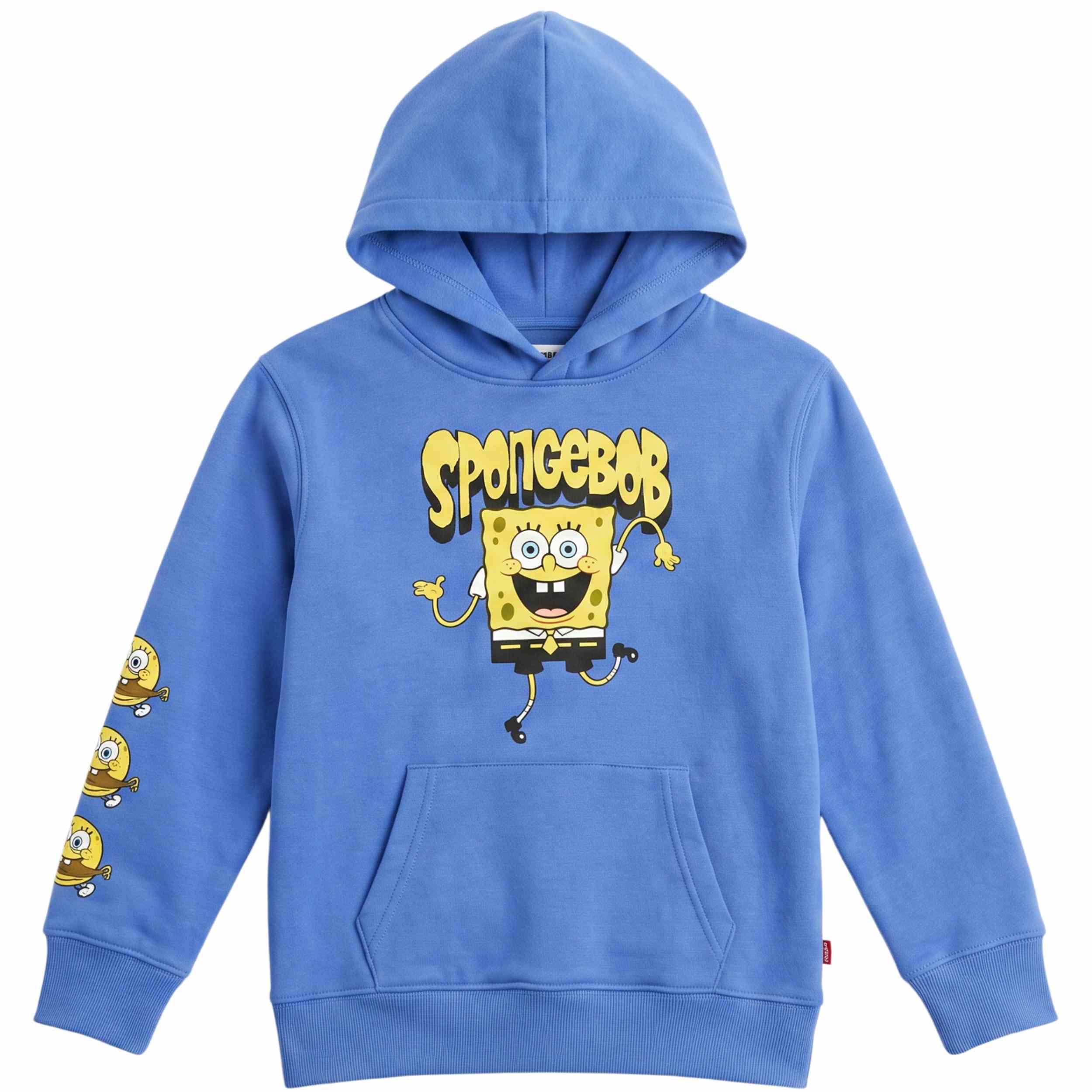 SpongeBob SquarePants Boys Pullover Hoodie - Little and Big Boys Sizes 4-20 Blue